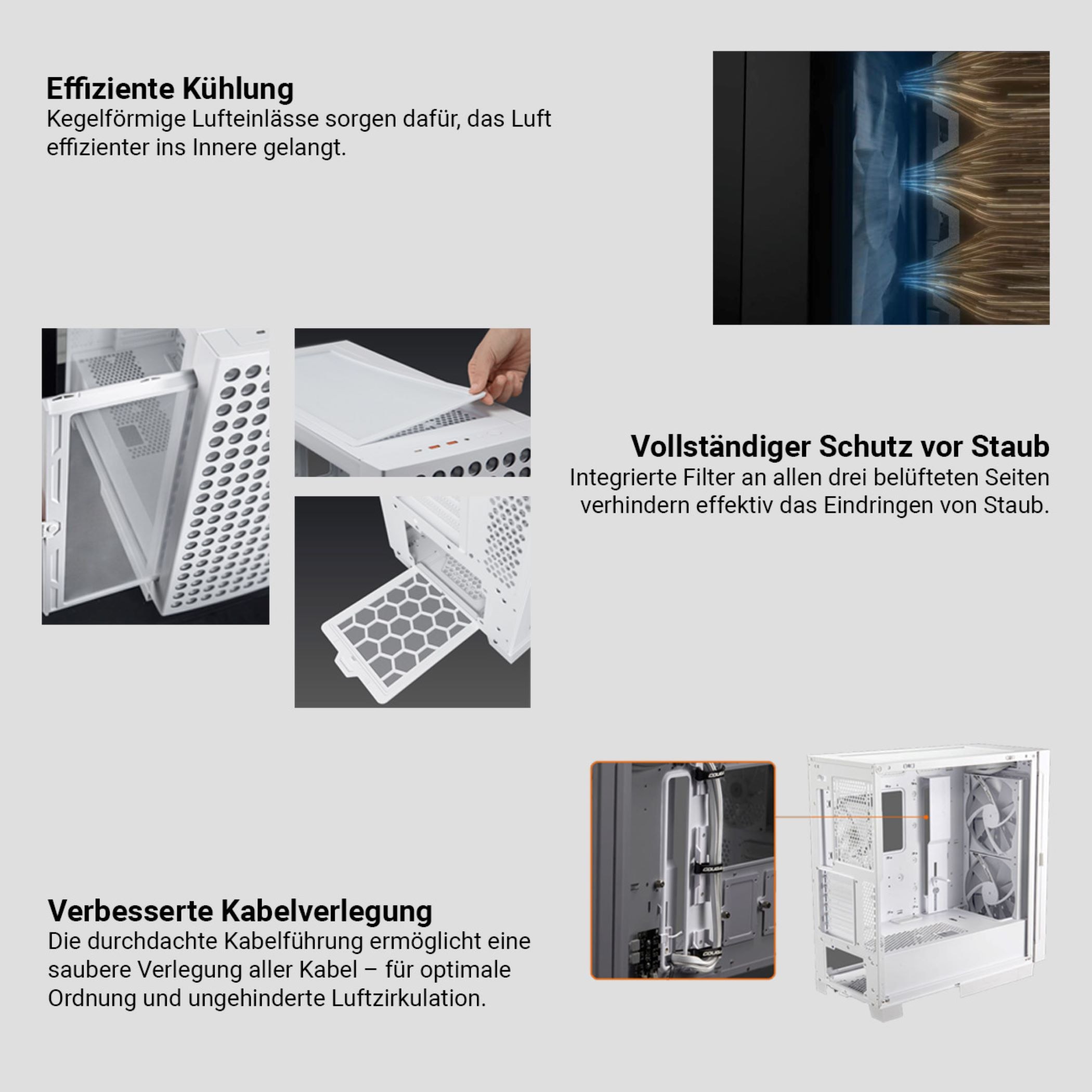 Cougar Gaming-PC »AIRFACE ECO WT 7515«, Windows 11, DDR5 RAM