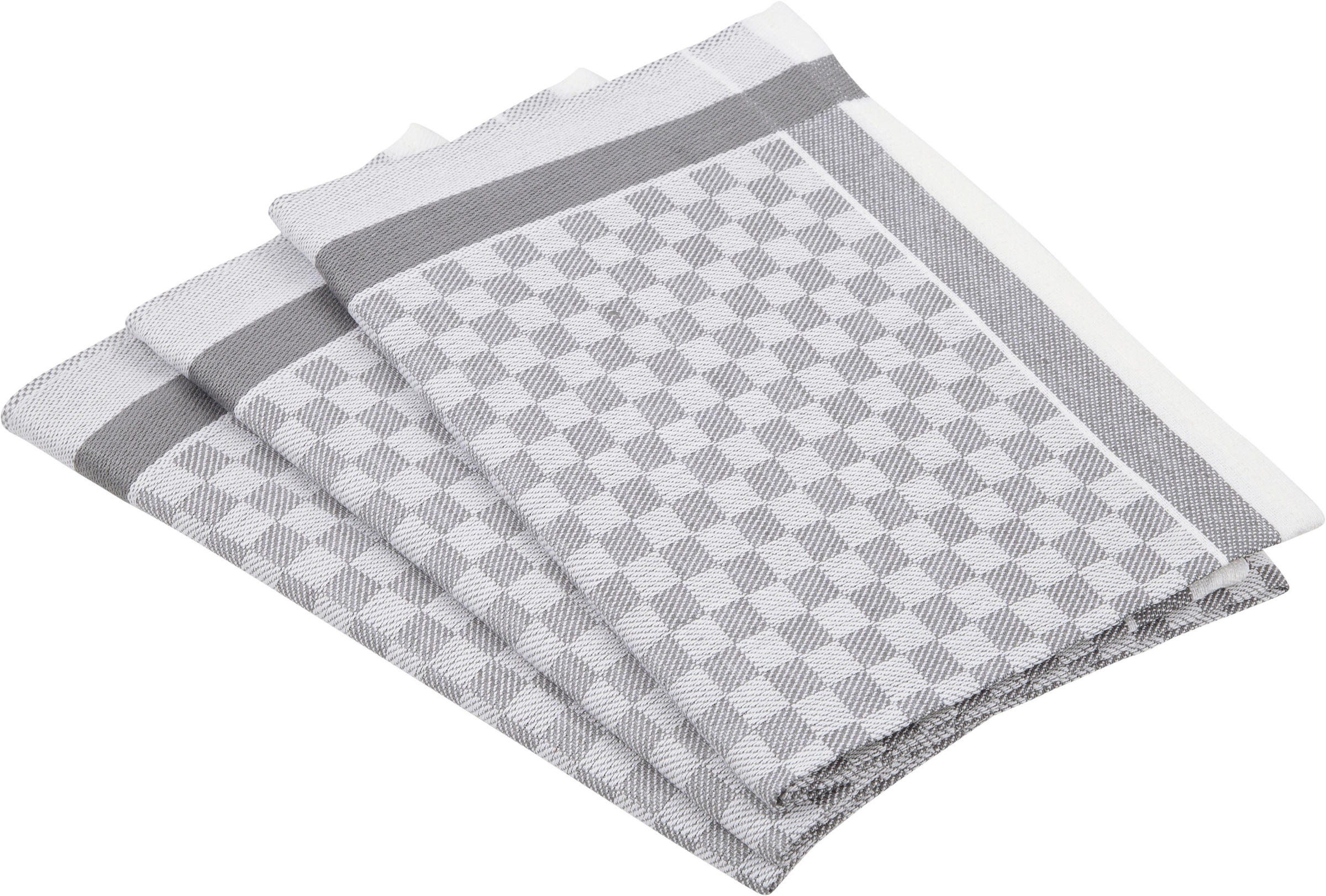 ROSS Geschirrtuch »Exclusiv« Karofond, 50x70 cm silberfarben Obermaterial: 50% Baumwolle, 50% Leinen 0