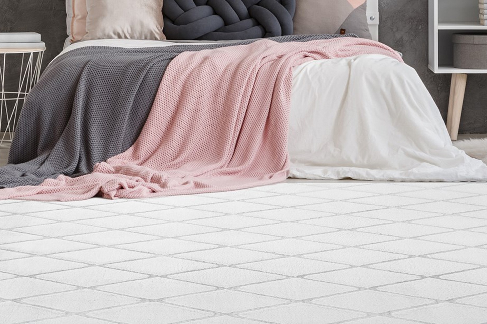 my home Teppich »Tilana«, rechteckig, 20 mm Höhe, retro, Wohnzimmer günstig online kaufen