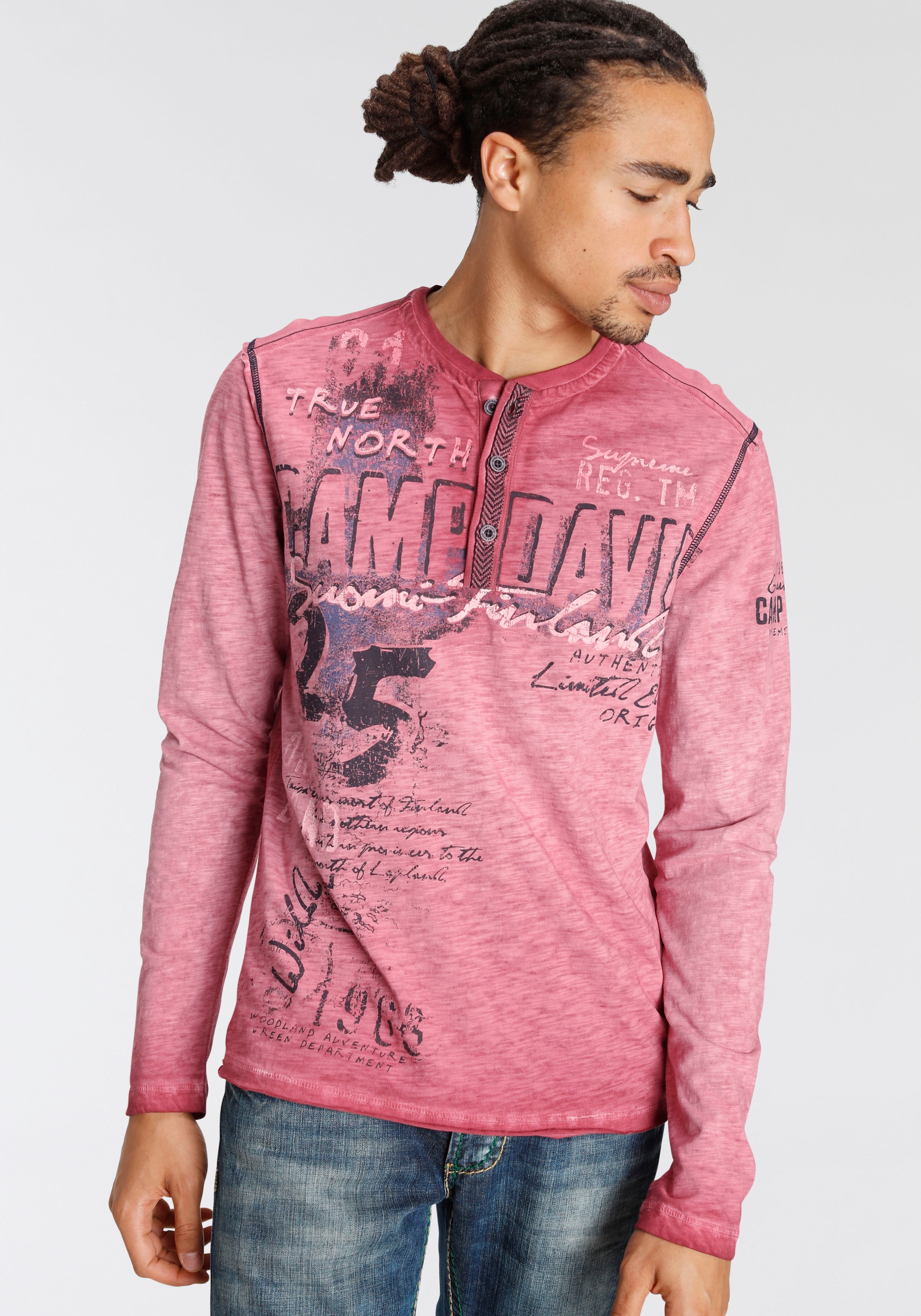 CAMP DAVID Langarmshirt, mit Logoschriftzügen kaufen