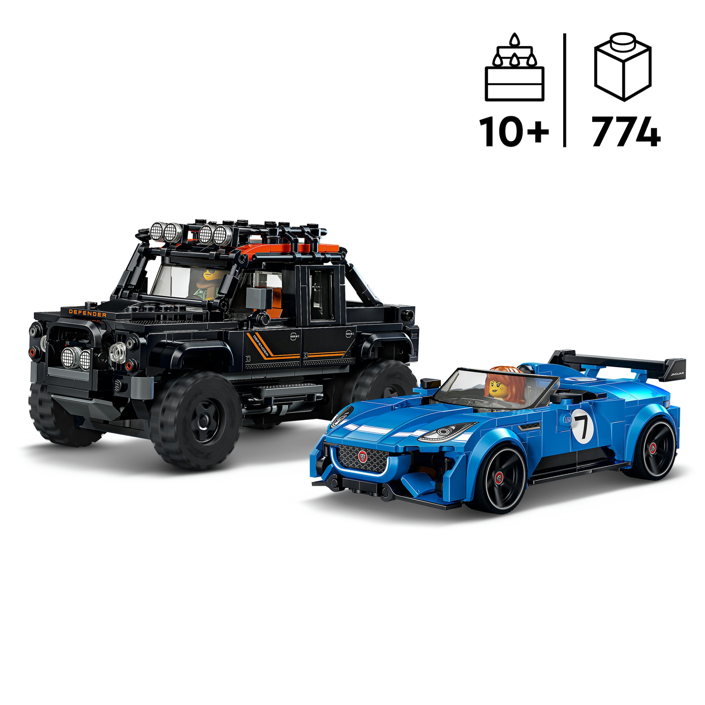 LEGO® Konstruktionsspielsteine »Jaguar Project 7 & Land Rover Defender (77264), LEGO Speed Champions« Made in Europe
