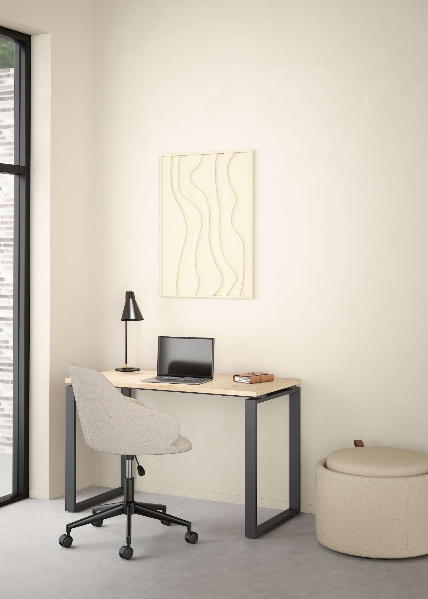 INOSIGN Schreibtisch »Sign Arbeitstisch, Sekretär, Bürotisch,«, Cleanes Design, Metallbeine, Breite 120 oder 150 cm