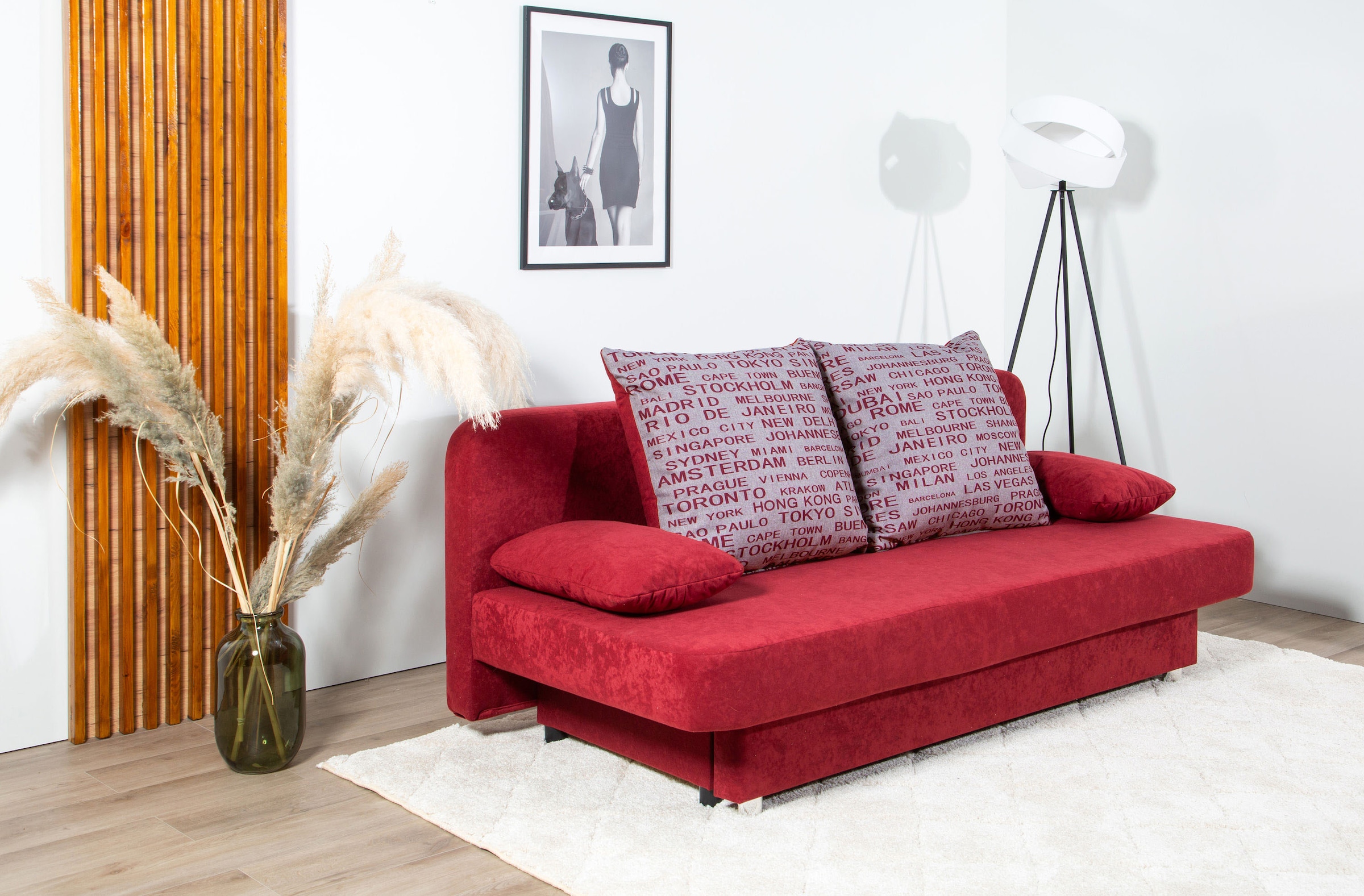COLLECTION AB Schlafsofa »Ulla inkl. Bettfunktion und Bettkasten«, Schlafsofa,Bettfunktion,Bettkasten,inkl. Rückenkissen,Armlehnekissen