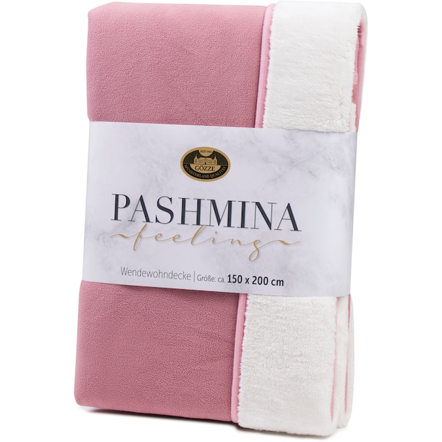 Gözze Wohndecke »Pashmina Wendewohndecke«, flauschig schlichte Unterseite  bequem und schnell bestellen