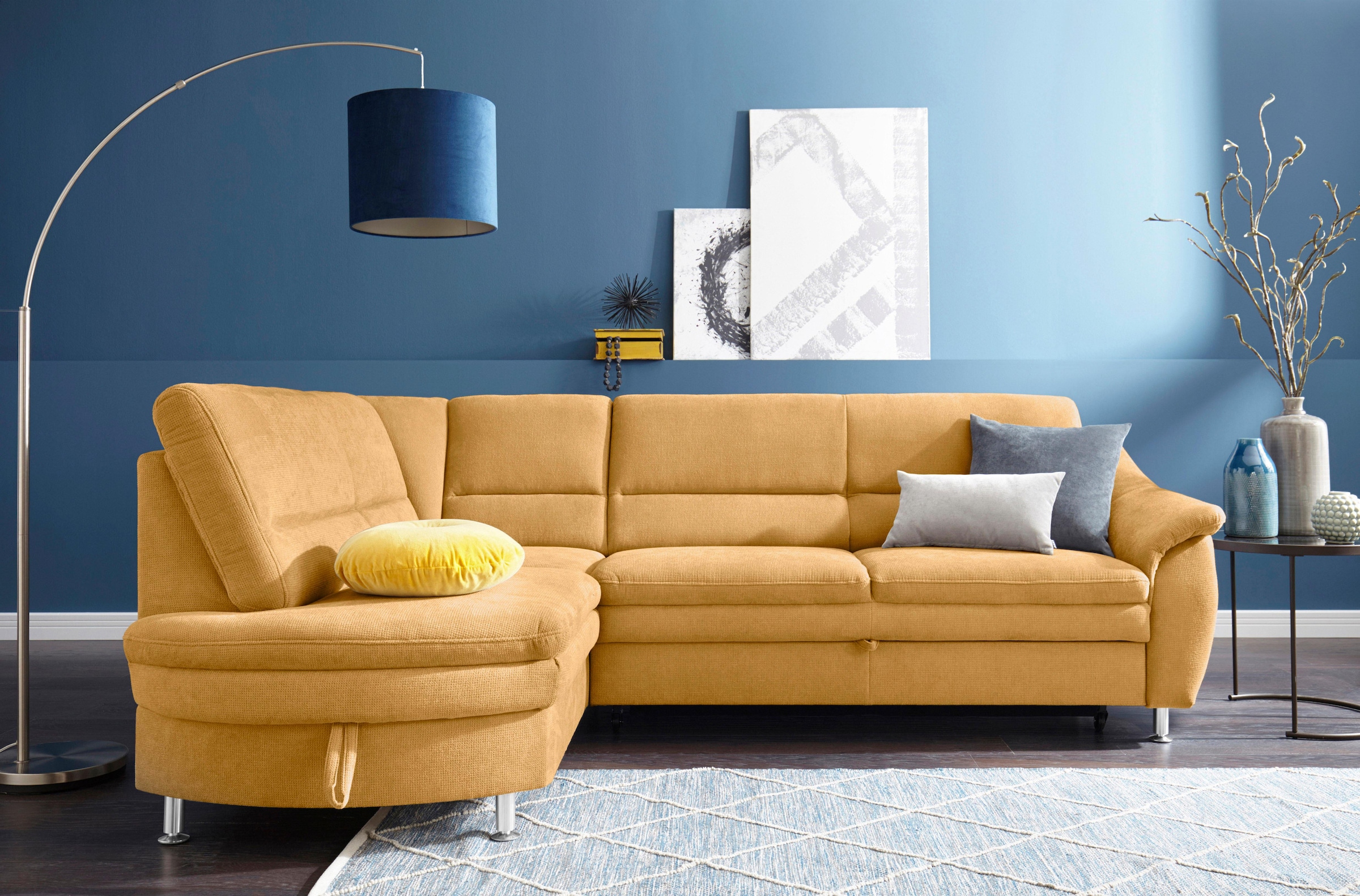 sit&more Ecksofa »Cardoso L-Form«, mit Federkern, wahlweise mit Bettfunktio günstig online kaufen