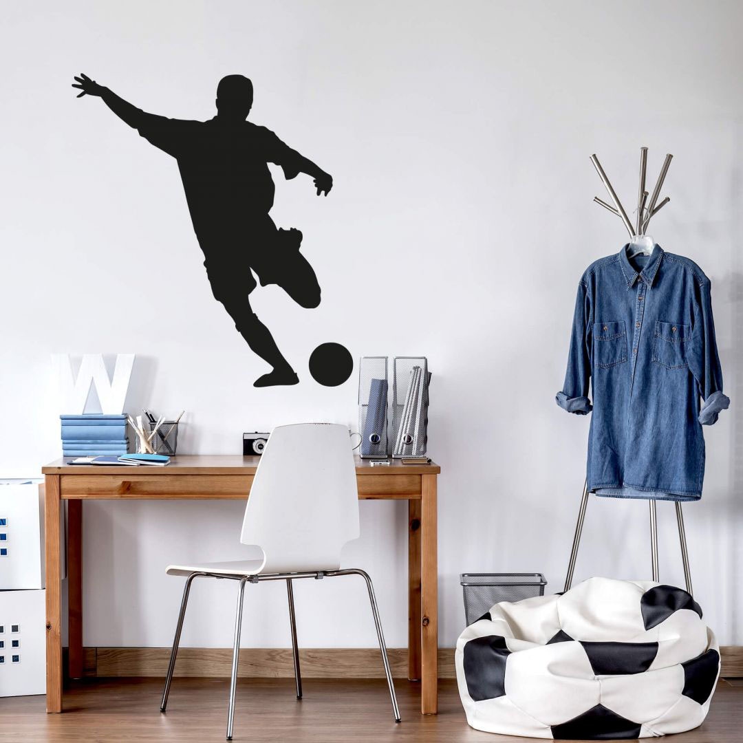 Wall-Art Wandtattoo »Fußball Aufkleber Kick it!«, (1 St.), selbstklebend, entfernbar
