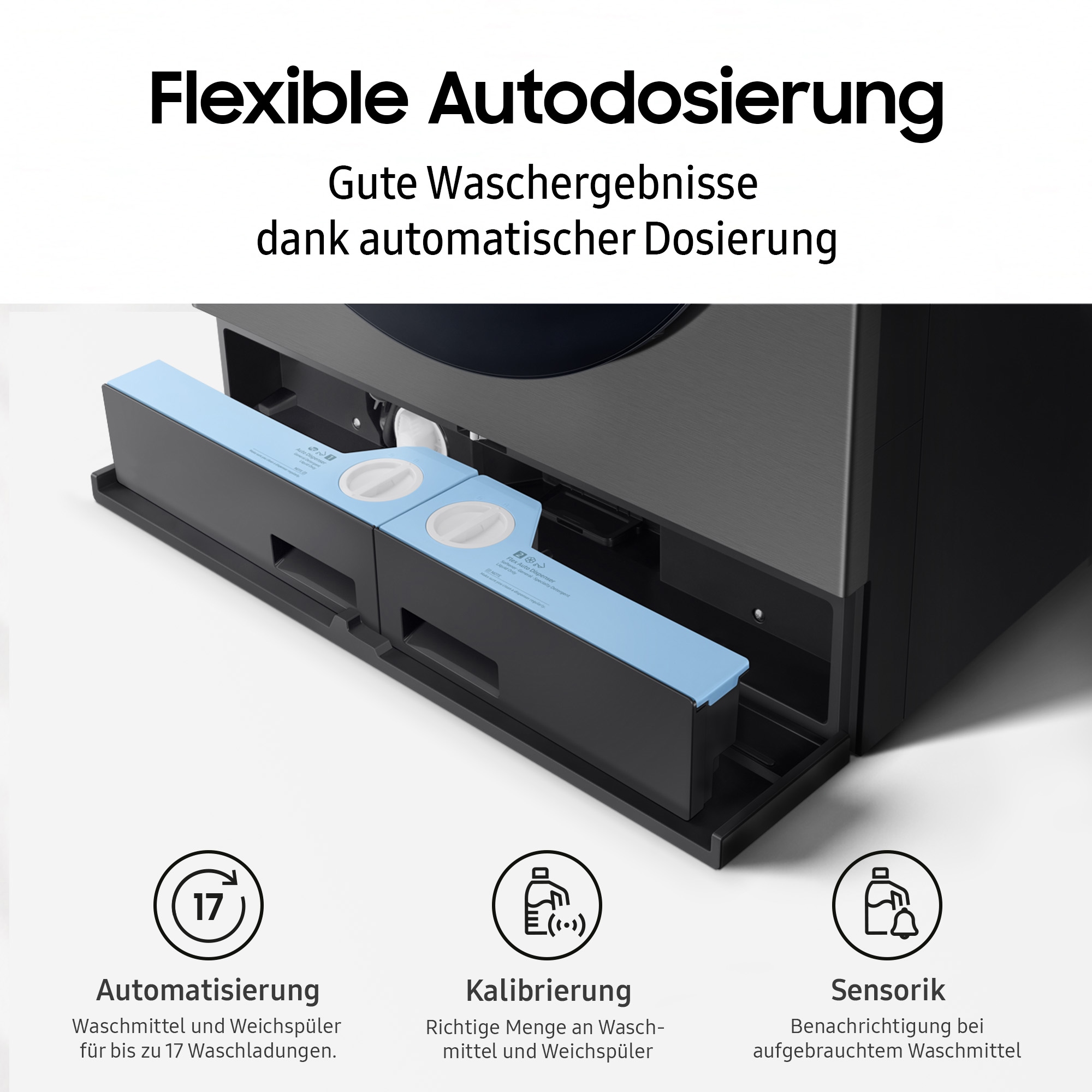 Samsung Waschtrockner »WD18DB8995BZT2«, Trommelreinigung+, Breite 75 cm, Tiefe 92cm, Höhe 111 cm
