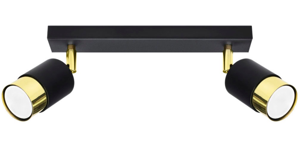 SOLLUX lighting Deckenleuchte »NERO«, 2 flammig, Leuchtmittel GU10   ohne L günstig online kaufen