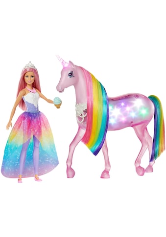 Barbie Anziehpuppe »Dreamtopia Magisches Zauberlicht Einhorn mit Puppe« kaufen