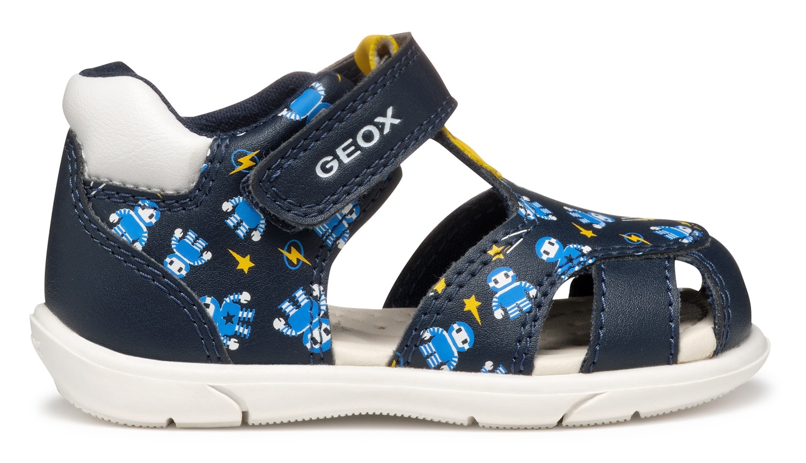 Geox Lauflernschuh »B SANDAL ZAPITO BOY«, Babyschuh, Sandale, Klettschuh mit süßem Roboter Motiven