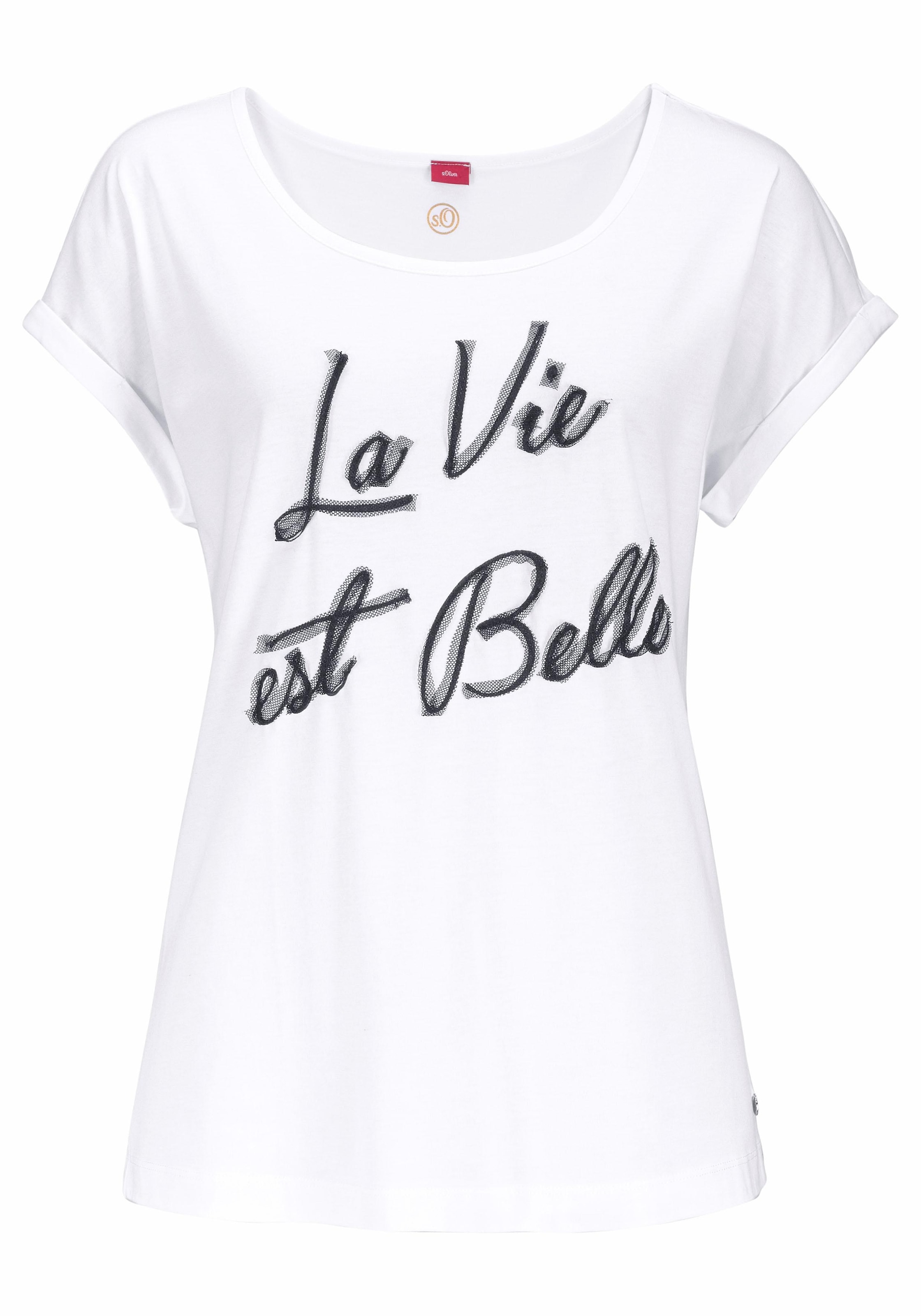 s.Oliver Pyjama »La Vie est Belle«, (2 tlg., 1 Stück)