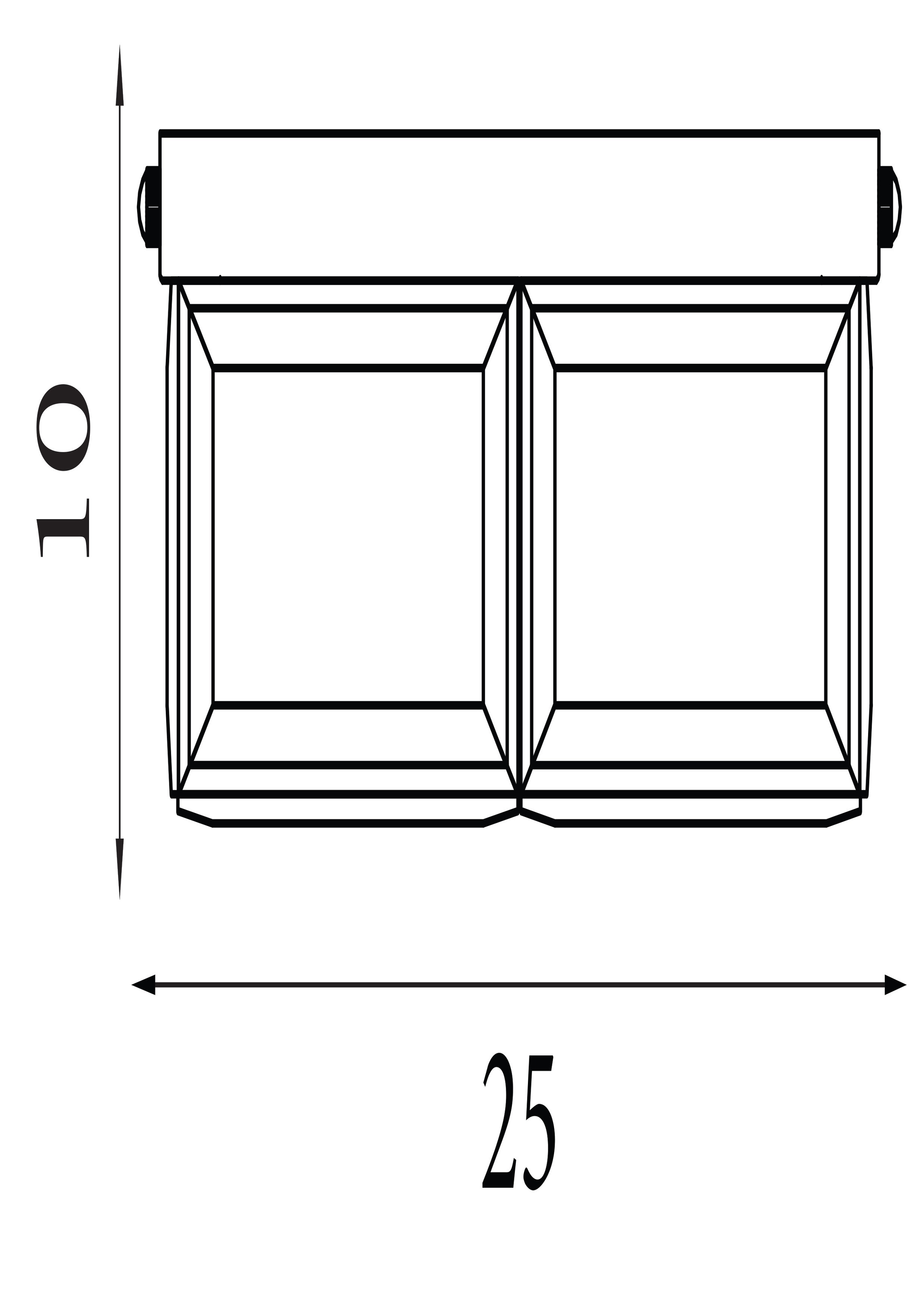 Searchlight Deckenleuchte »Pisa 2Lt Flush - Metall und klares abgeschrägtes Glas« E14 1 Stk.