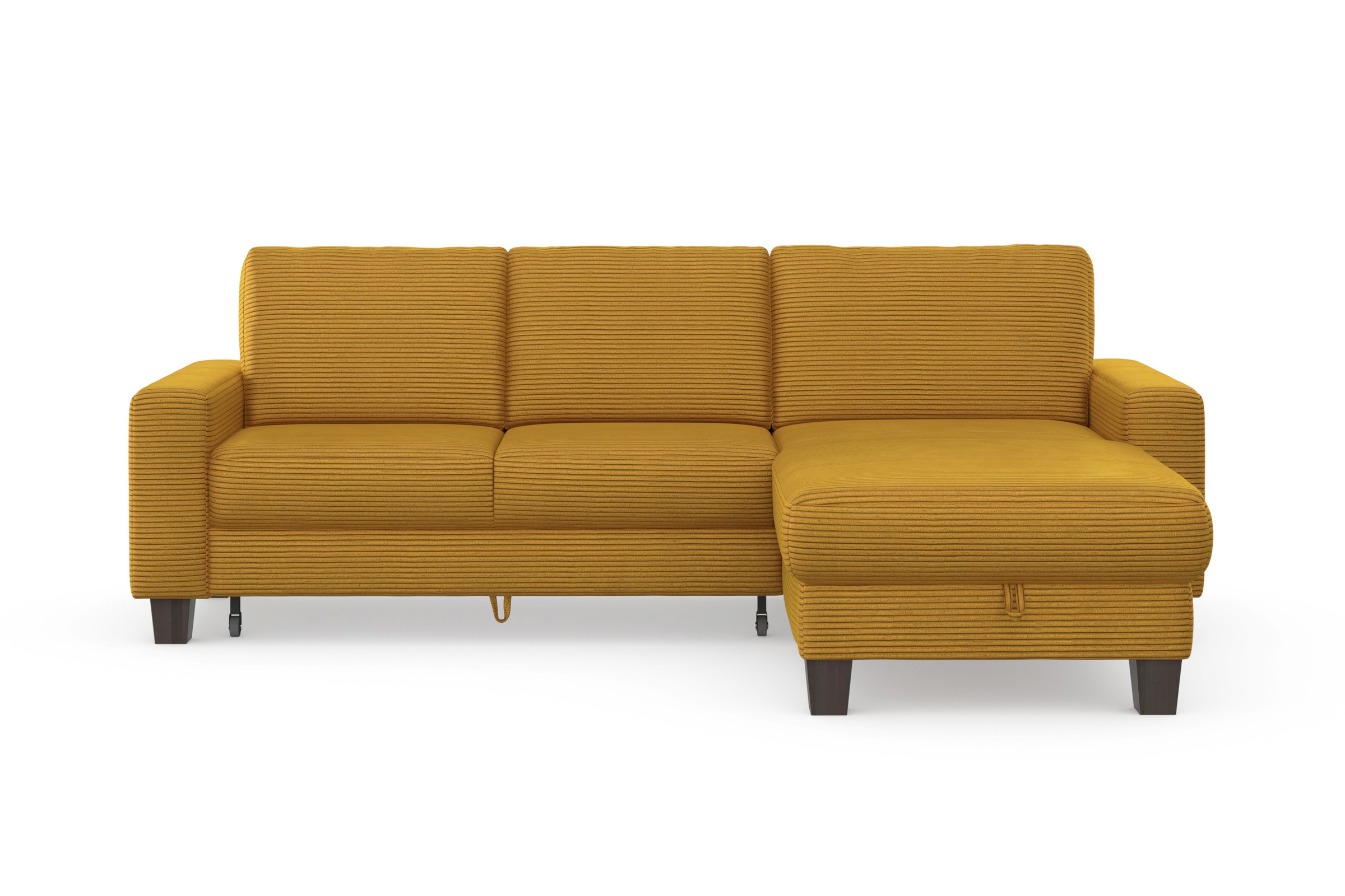 Home affaire Ecksofa »Summer L-Form«, mit Recamiere, mit oder ohne Bettfunktion und Bettkasten, Cord-Bezug