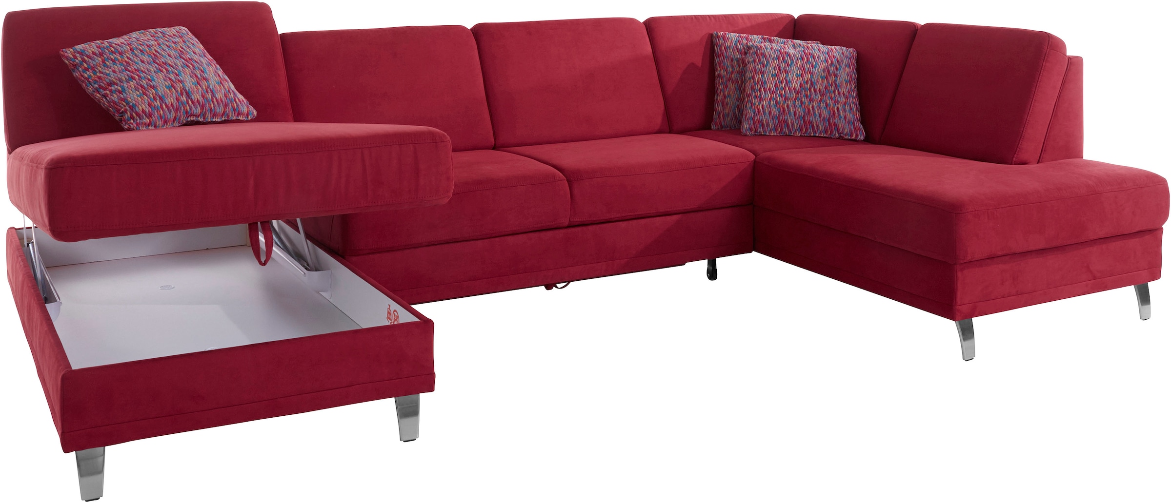 sit&more Wohnlandschaft »Clio U-Form«, wahlweise mit Bettfunktion und Bettkasten, inklusive Federkern