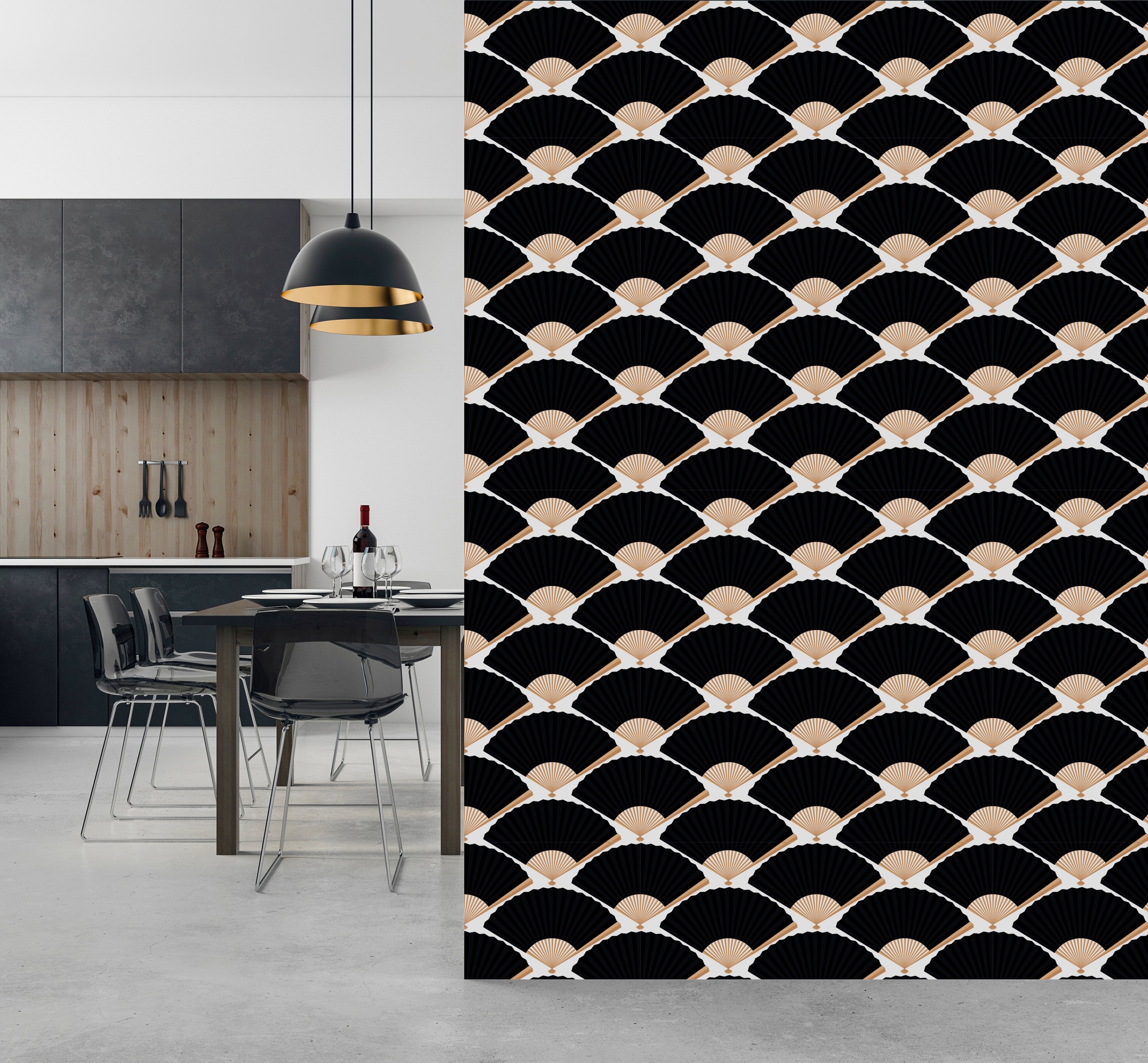queence Vinyltapete »Ashton«, 90x250cm, selbstklebend, kinderleichte Anbringung, Sticker