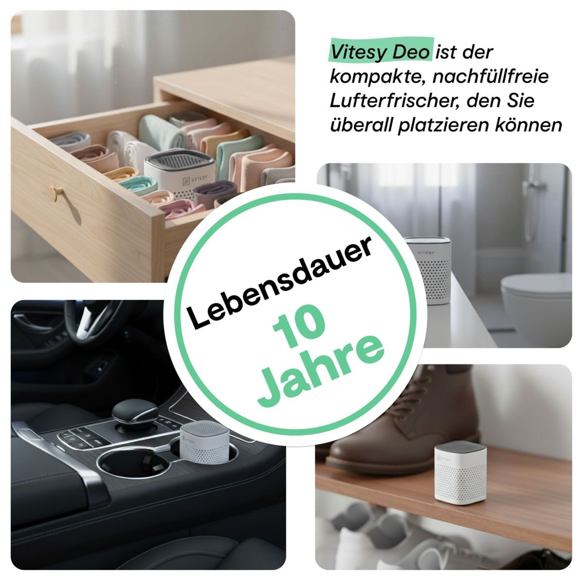 Vitesy Luftreiniger »DEO Geruchsneutralisierer« Nachhaltige, ozonfreie Luftreinigungstechnologie