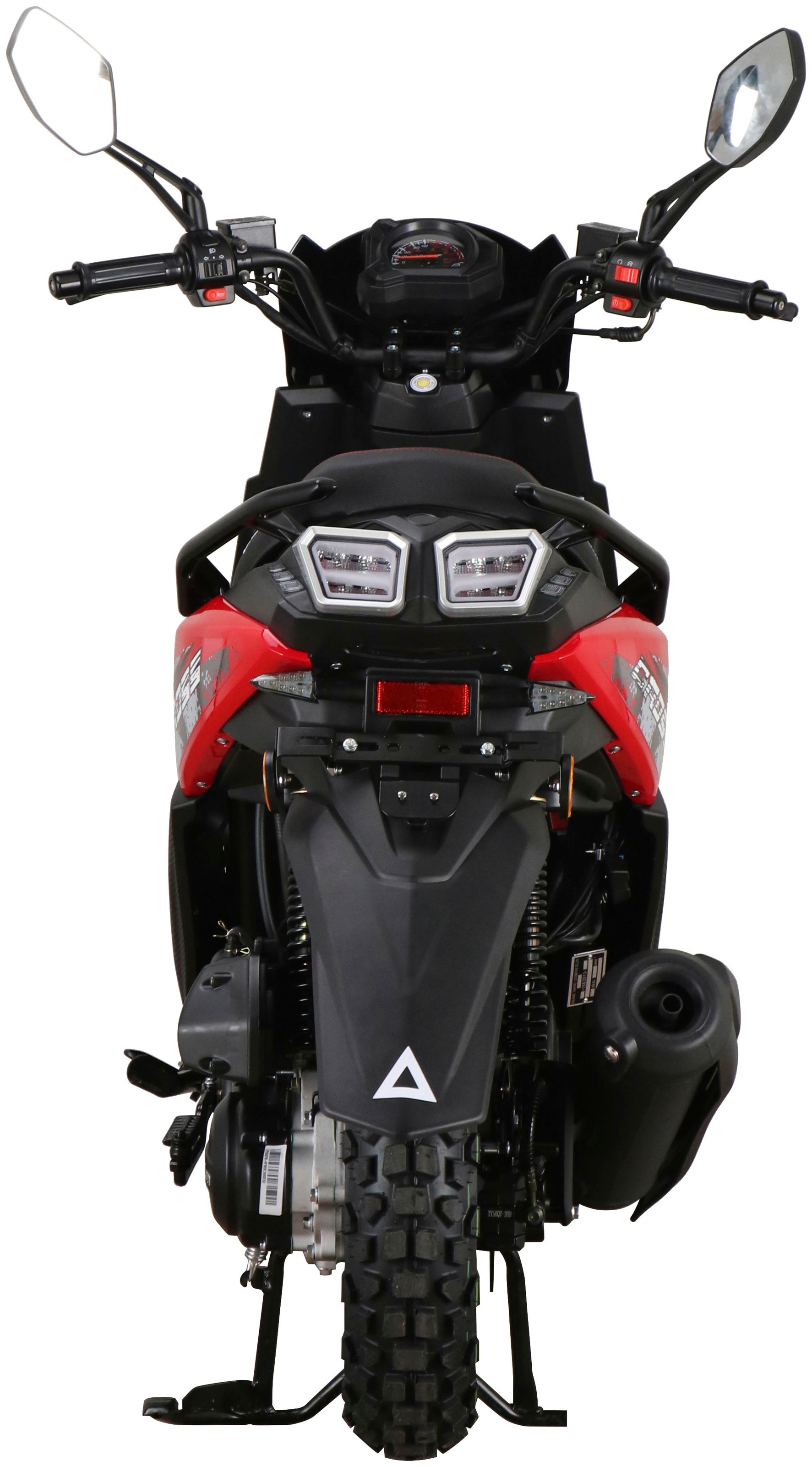 GT UNION Motorroller »Cross 2.0 25«, 49,6 cm³, 25 km/h, Euro 5, 2,7 PS, (Komplett-Set, 2 tlg., mit Topcase), Luftgekühlter Motor