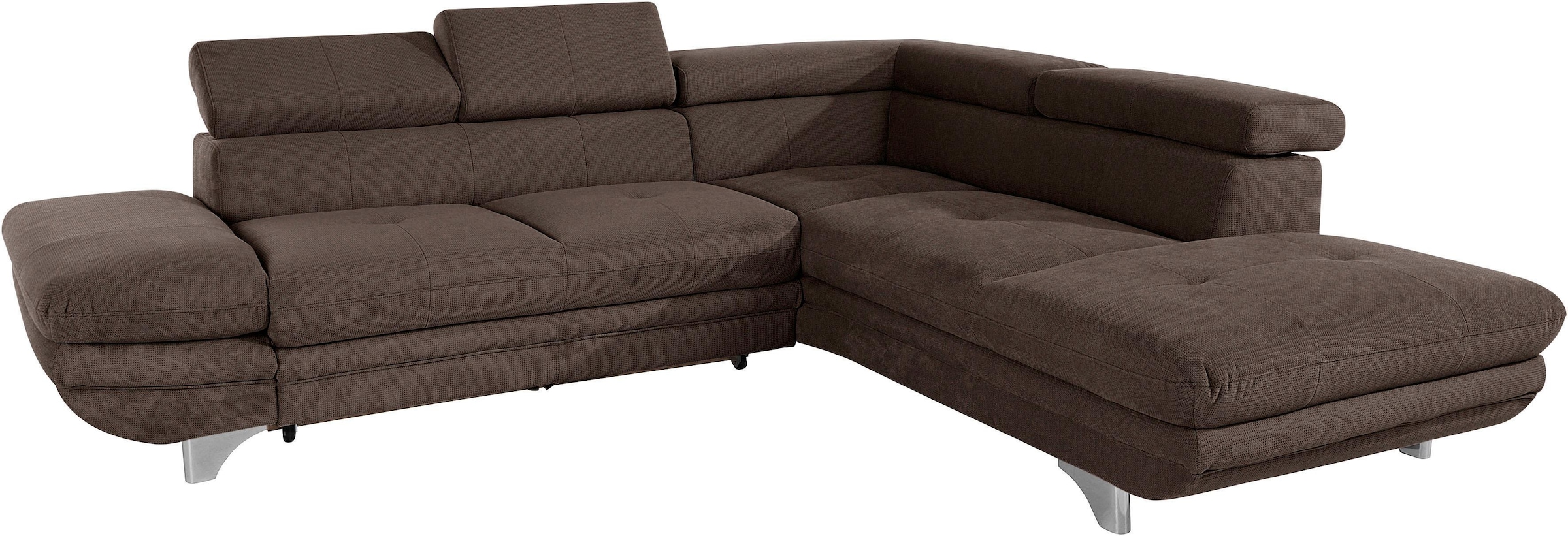 COTTA Ecksofa »Enterprise L-Form«, mit Arm- & Kopfteilverstellung, wahlweise mit Bettfunktion