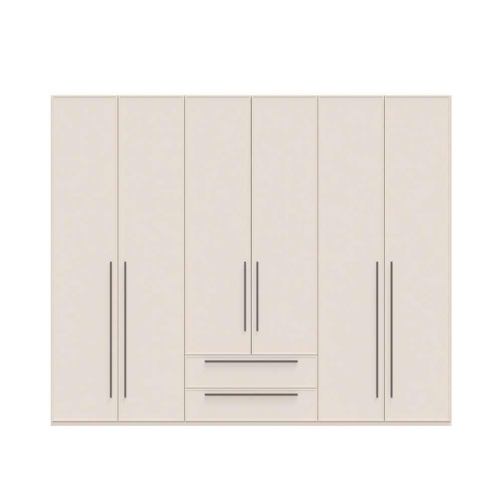 PLACES OF STYLE Drehtürenschrank »Opera mit oder ohne Kranz inkl. LED-Bel. ,B 227,272,317 oder 362 cm« Schubkästen, UV lackiert, Soft Close Funktion, Höhenverstellbare Füße