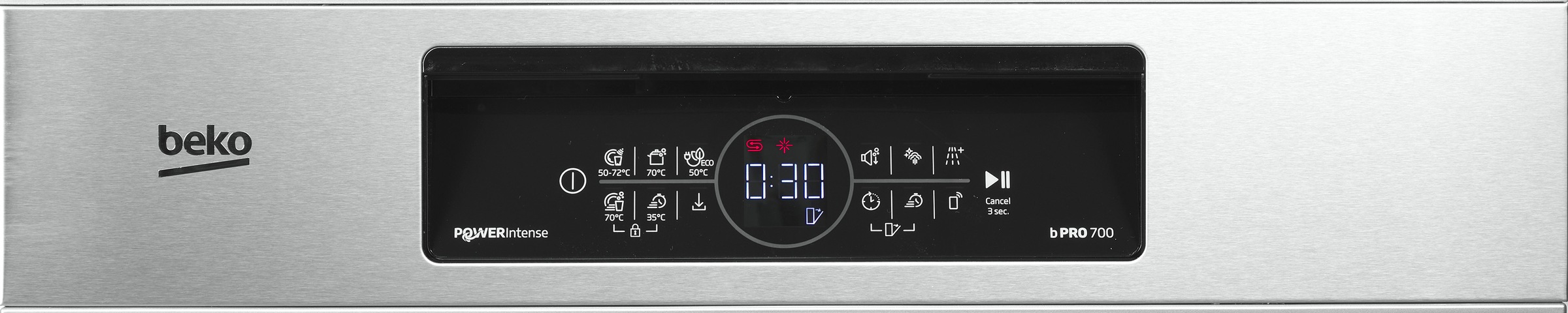 BEKO teilintegrierbarer Geschirrspüler »BDSN36462XP« 8,5 l 14 tlg. Maßgedecke Die PowerIntense-Technologie sorgt für herausragende Spülergebnisse
