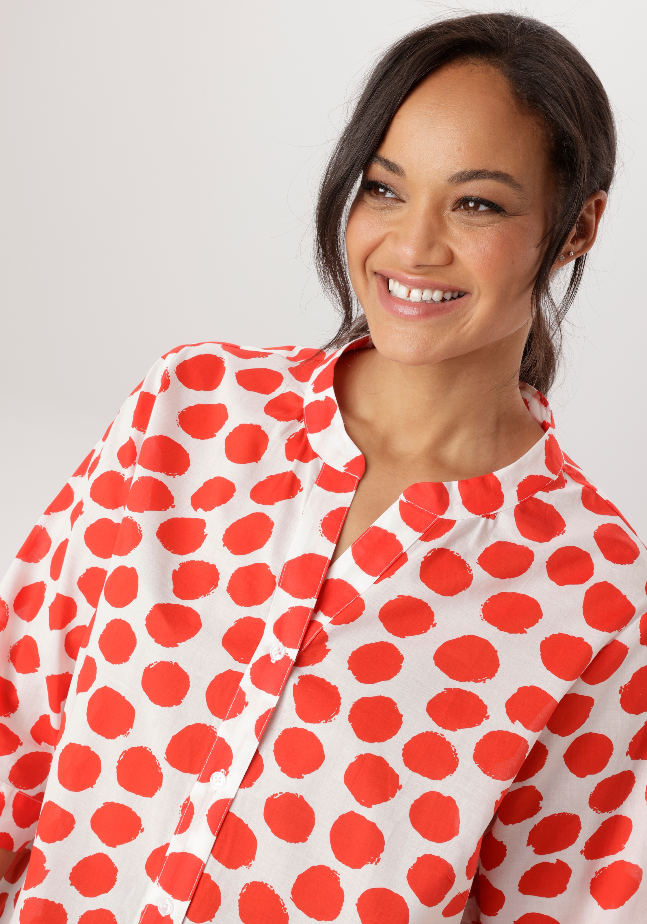 Aniston PLUS Longbluse in Pünktchendessin - NEUE KOLLEKTION