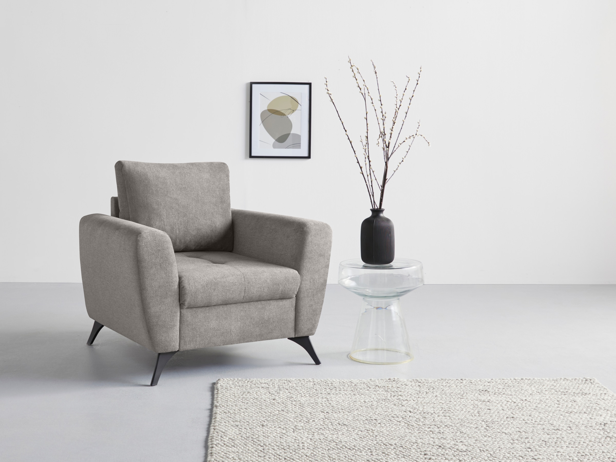 INOSIGN Sessel »Lörby«, bis pro auch clean-Bezug Aqua kaufen Sitzplatz, Belastbarkeit mit online 140kg