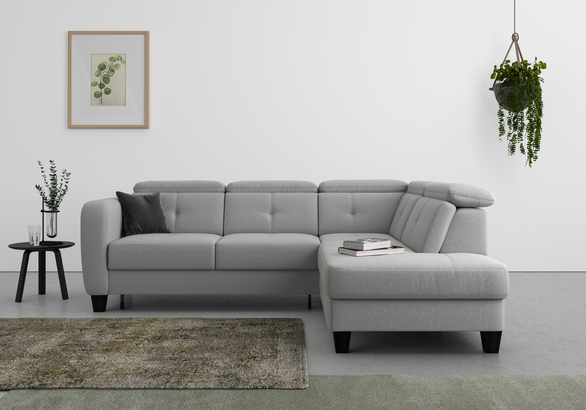 sit&more Ecksofa Belluci L-Form, inklusive Federkern, wahlweise mit Bettfun günstig online kaufen