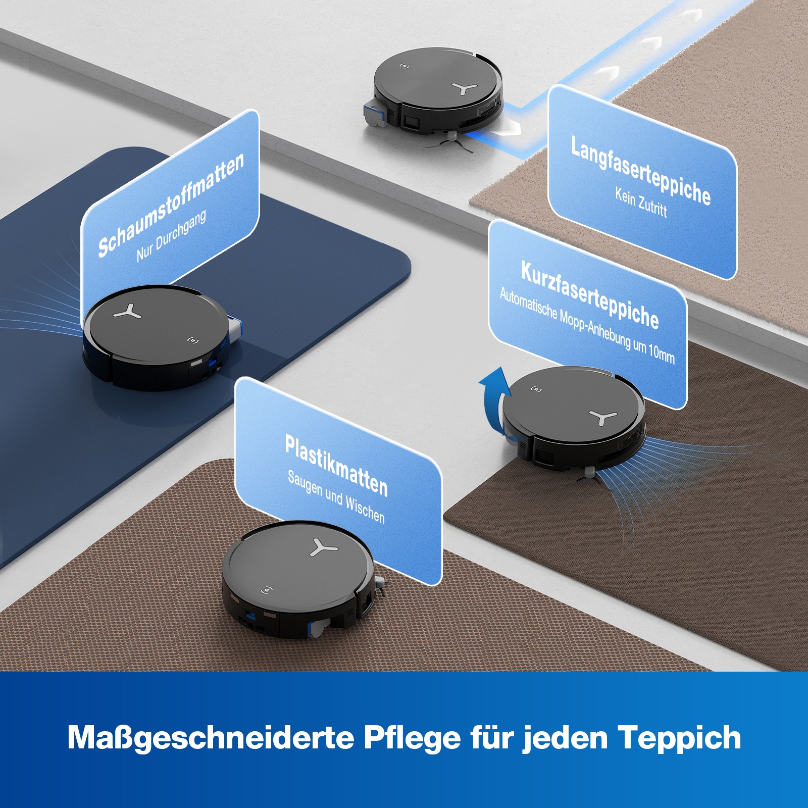 ECOVACS Saugroboter »ECOVACS DEEBOT X8 OMNI«, 18.000 Pa, OMNI-Station mit 75° Mopp-Waschen, OZMO ROLLER Wischen