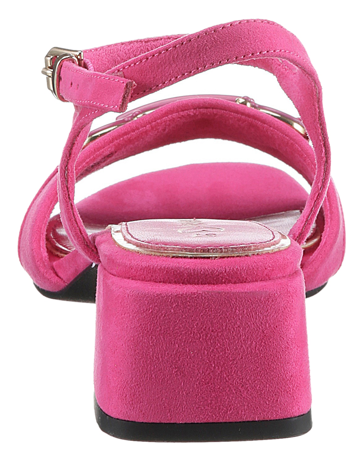 MARCO TOZZI Sandalette, Blockabsatz, Sommerschuh, Riemchensandale mit schönem Zierspange
