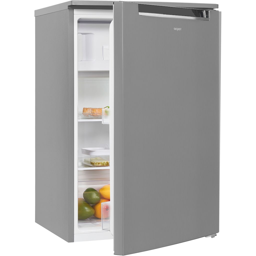 exquisit Kühlschrank, KS15-4-E-040D inoxlook, 85,0 cm hoch, 55,0 cm breit