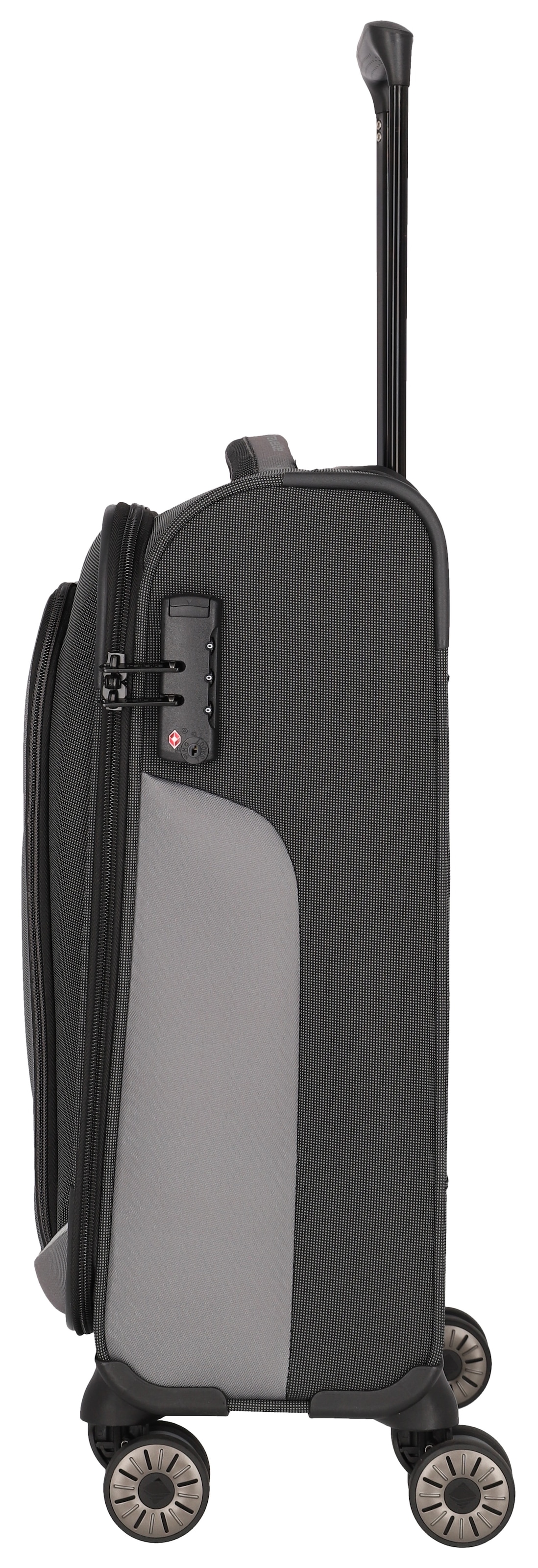 travelite Trolleyset »VIIA S/M/L und Reisetasche«, (Set, 4 tlg.), Kofferset Reisegepäck mit erweiterbarem Volumen und TSA Schloss