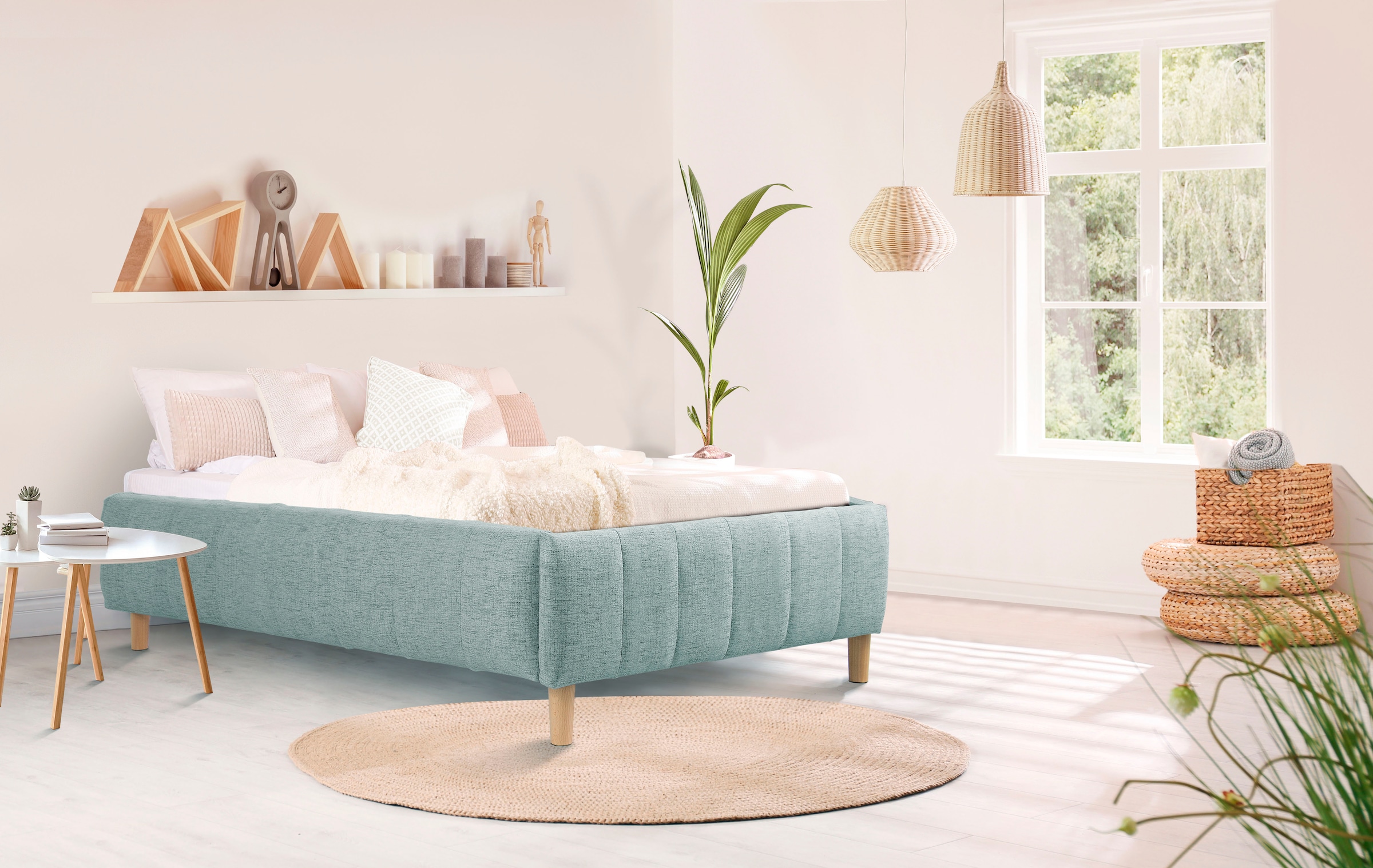 andas Polsterbett »Tarje« in 5 Breiten, auch in Überlänge 220 cm, incl. Rol günstig online kaufen