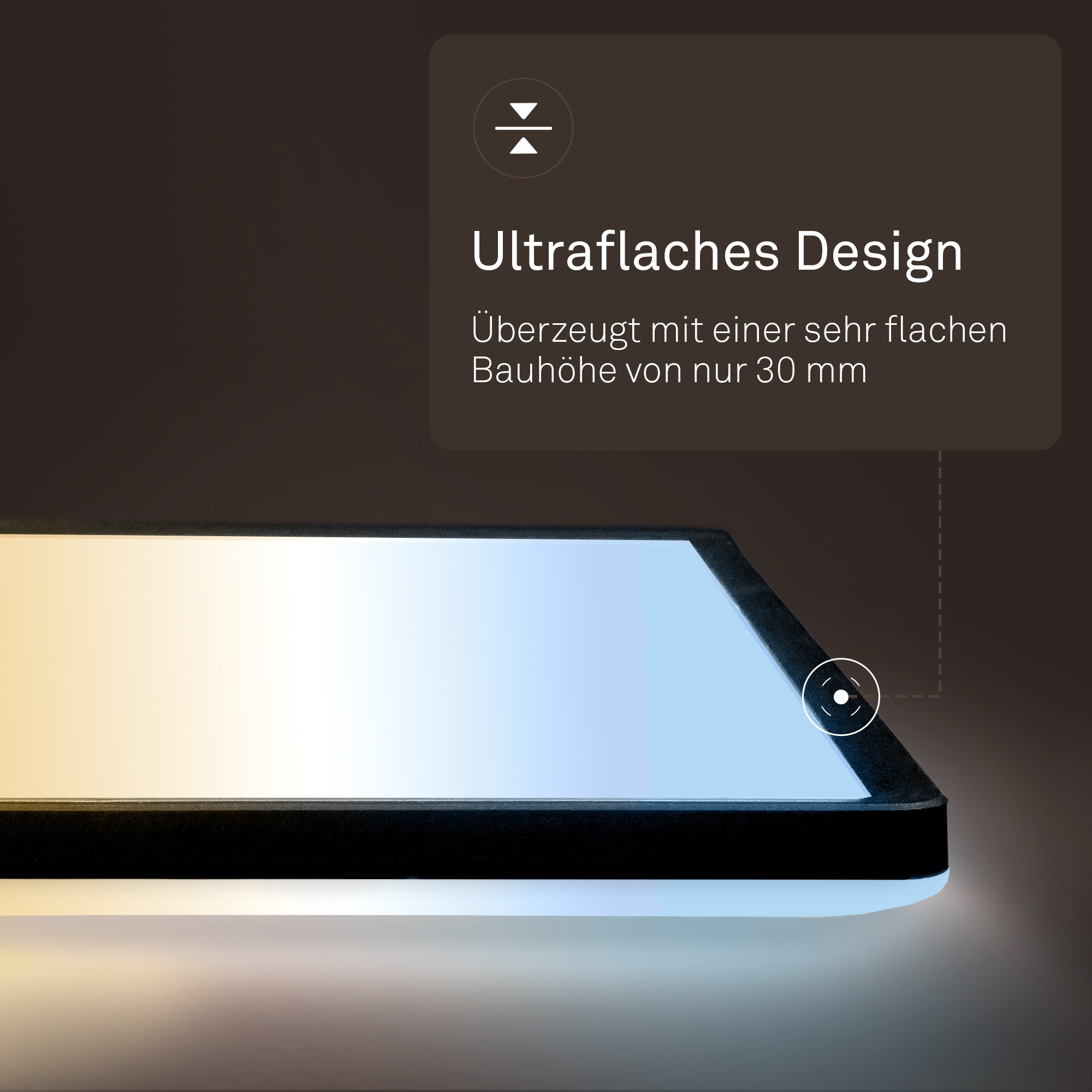 B.K.Licht LED Panel »SHALLOW« LED-Board 1 Stk. warmweiß - kaltweiß 42x42x3 cm, Badlampe, Badezimmer, Küche, Wohnzimmer