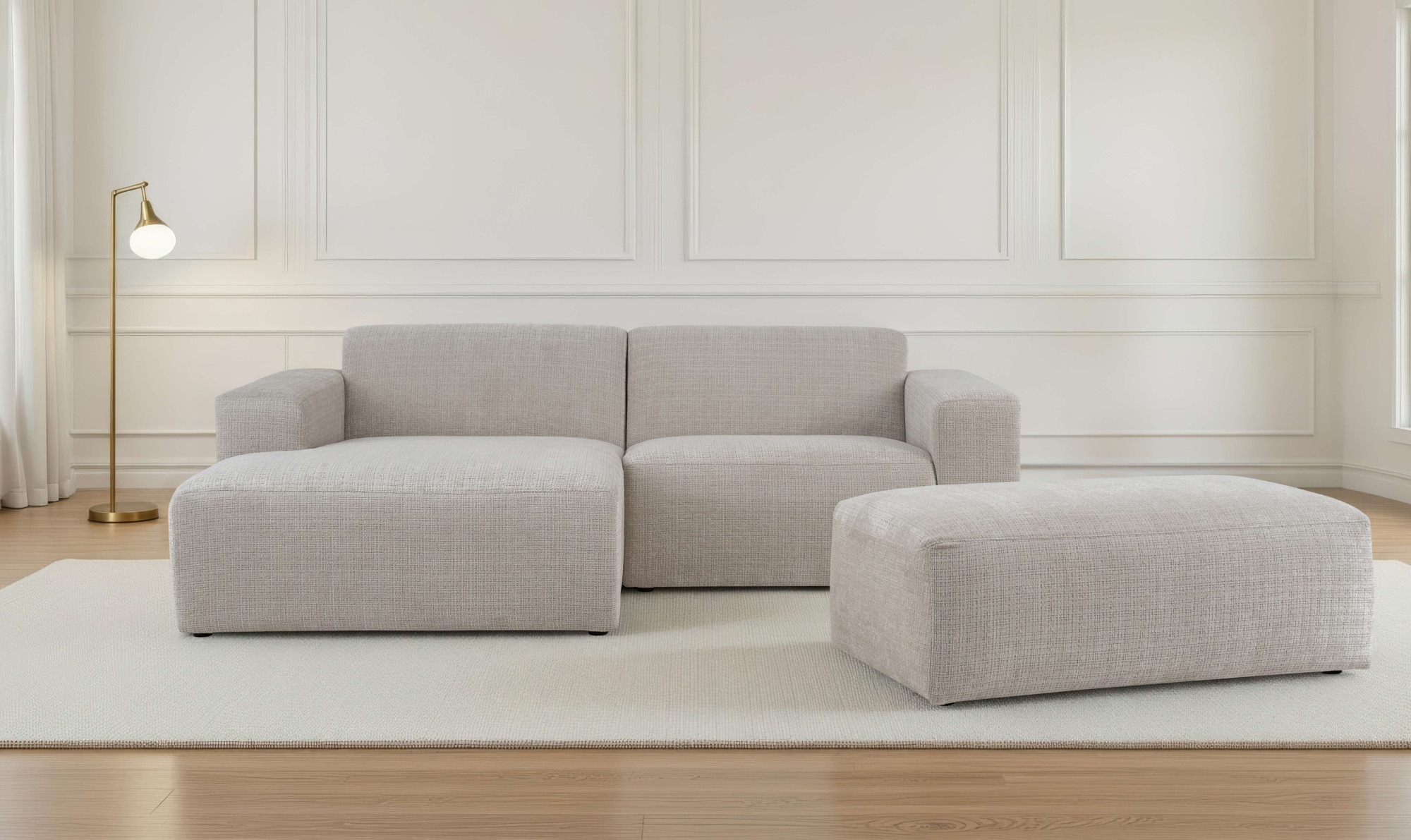 INOSIGN Ecksofa »Koa,228cm, L-Form, Modulsofa, Webstoff, Cord, Struktur, Ch günstig online kaufen