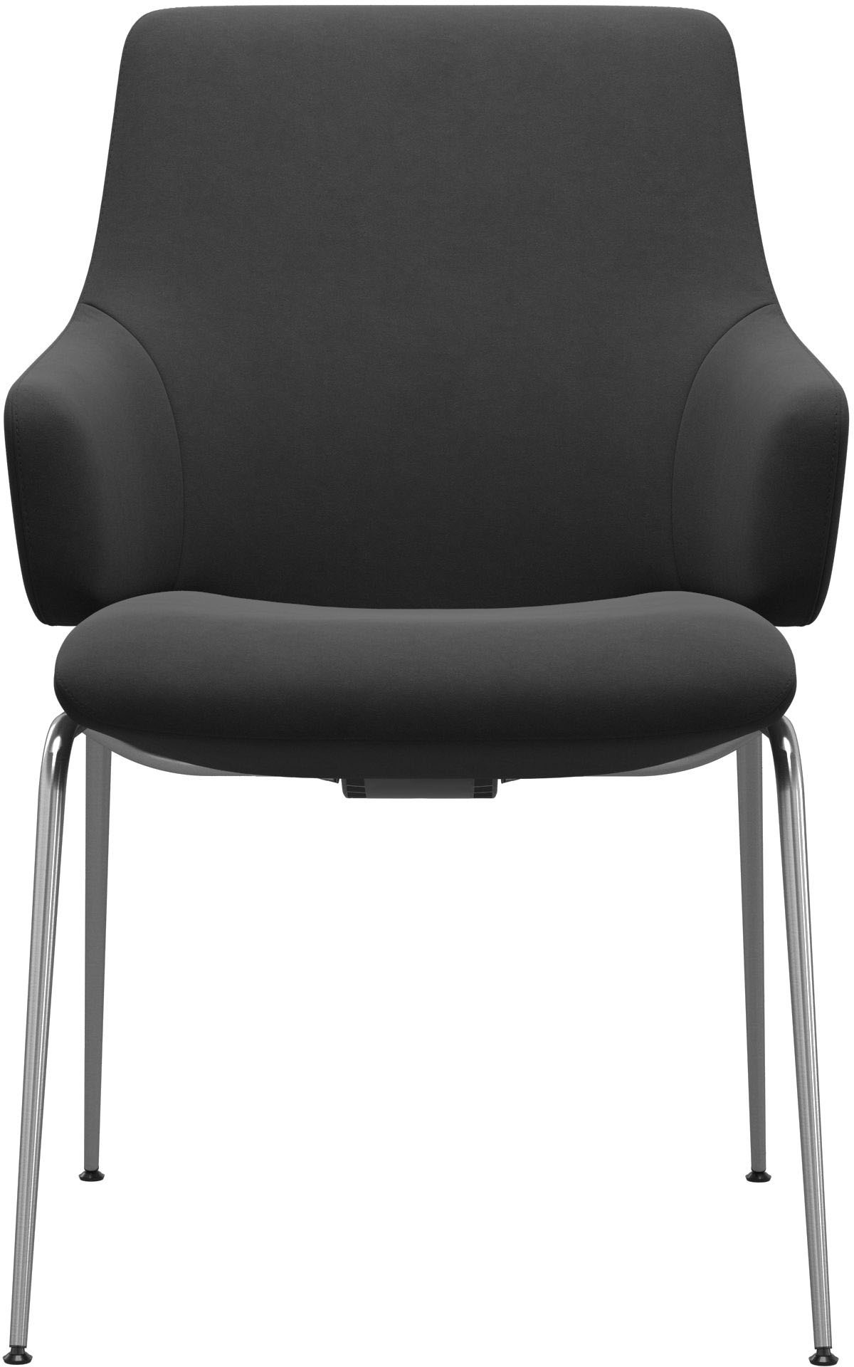 Stressless® Polsterstuhl »Laurel«, Microfaser DINAMICA, Low Back mit Armlehne, Größe L, mit Beinen aus Stahl in Chrom glänzend
