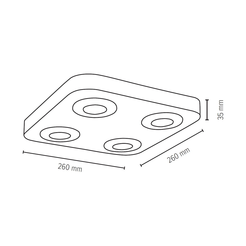 SPOT Light LED Deckenleuchte »SUNNIVA«, 4 flammig, Leuchtmittel LED-Modul | LED fest integriert, Inklusive LED-Leuchtmittel, aus Eichenholz massiv, Naturprodukt