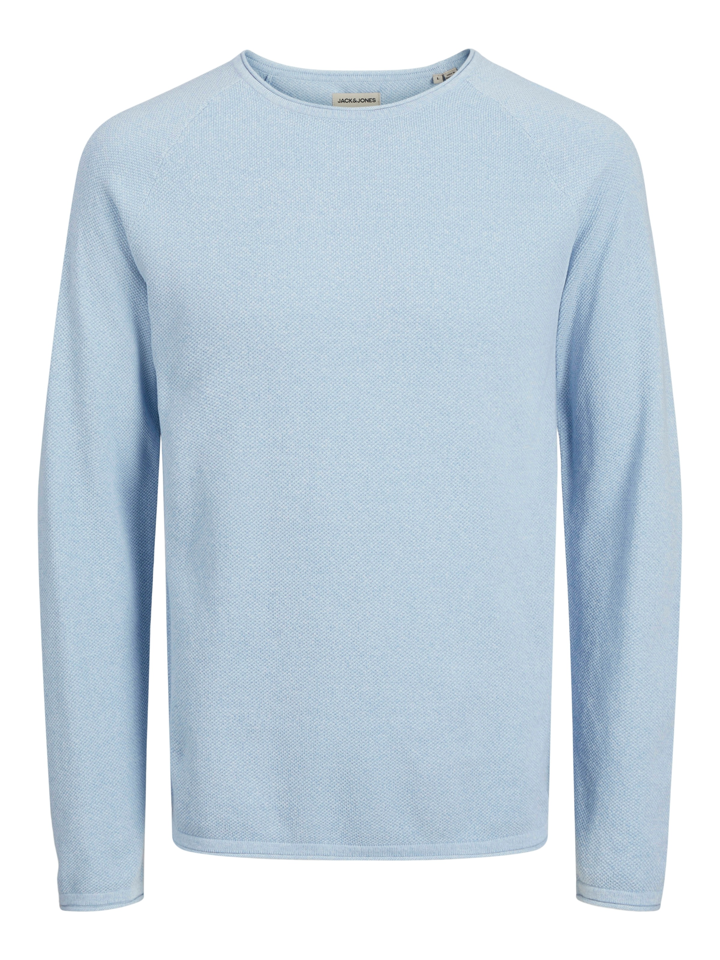 Jack & Jones Rundhalspullover »JJEHILL KNIT CREW NECK NOOS«, mit Strukturstrick