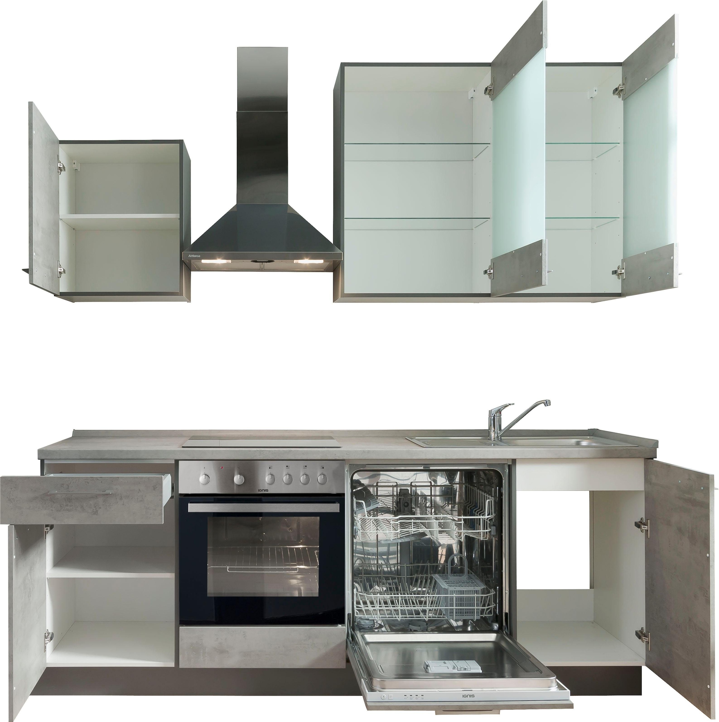 Express Küchen Küchenzeile »Trea«, vormontiert, mit Vollauszug und  Soft-Close-Funktion, Breite 220 cm online bestellen