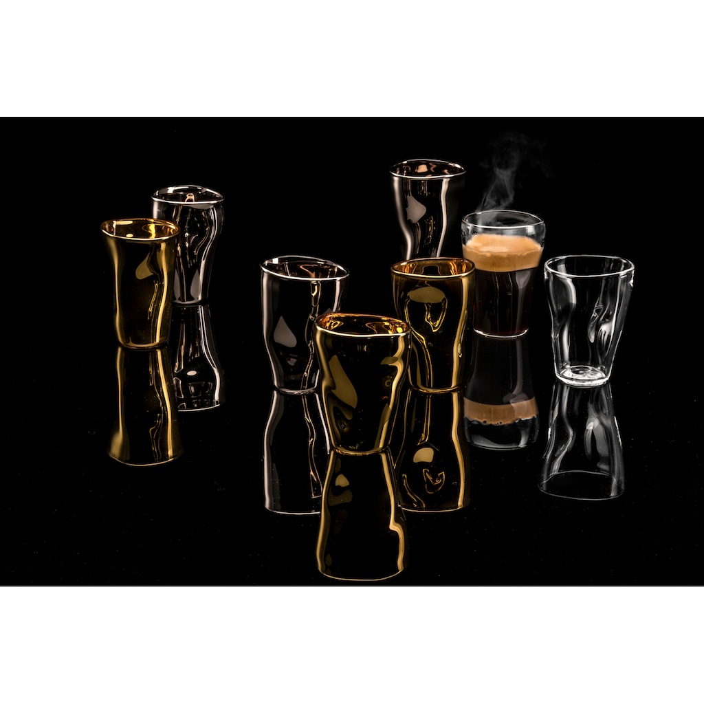 Eisch Espressoglas »UNIK«, (Set, 4 tlg., 4 Espressogläser in Geschenkröhre)