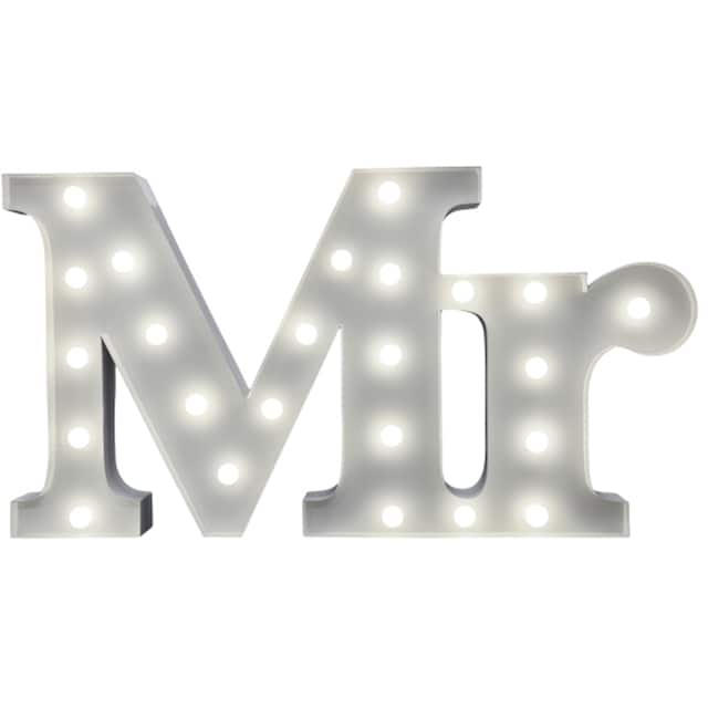 MARQUEE LIGHTS LED Dekolicht »Mr«, 24 flammig-flammig, Wandlampe, Tischlampe  Mr mit 24 festverbauten LEDs - 71x38 cm auf Raten kaufen