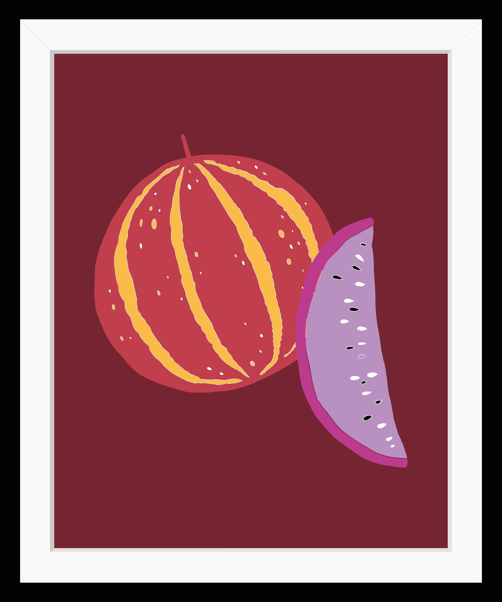queence Bild »Liva«, Obst-Obst Bilder-Essen-Lebensmittel, HD Premium Poster-Druck inkl. Holzrahmen