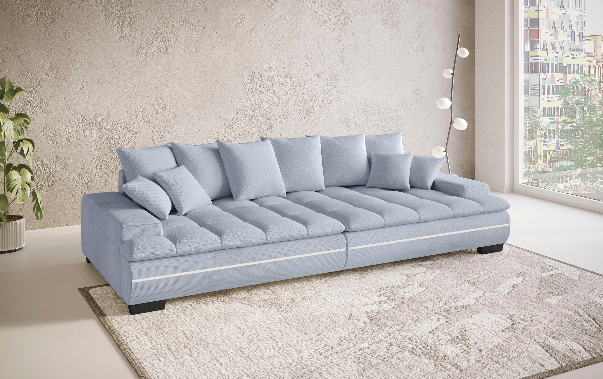 Mr. Couch Big-Sofa »Haiti II«, RGB-LED Beleuchtung, Kaltschaumpolsterung, bis 140 kg belastbar