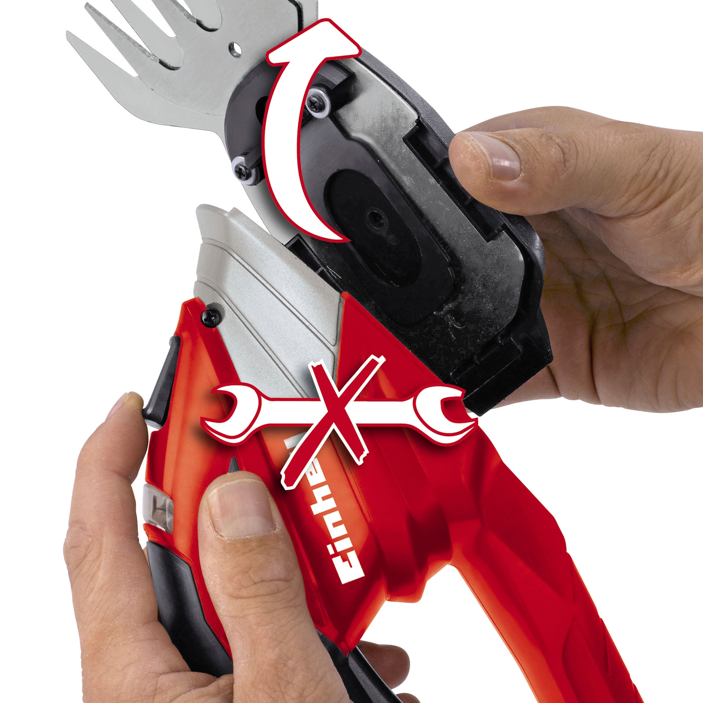 Einhell Akku-Gras- und Strauchscherenset »GE-CG 12 Li«, (Set), mit Teleskopstiel, eingebauter Akku