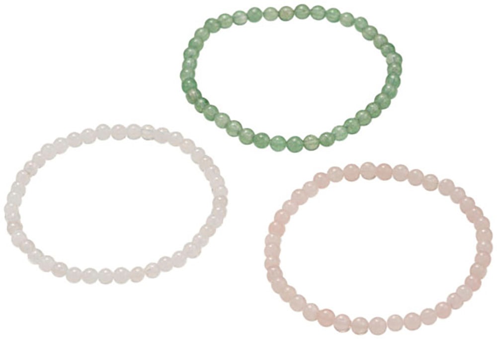 Firetti Armband Set »Multipack Schmuck Geschenk Armschmuck Armketten Edelstein«, (Set, 3 tlg.), Made in Germany - mit Aventurin, Jade, Rosenquarz