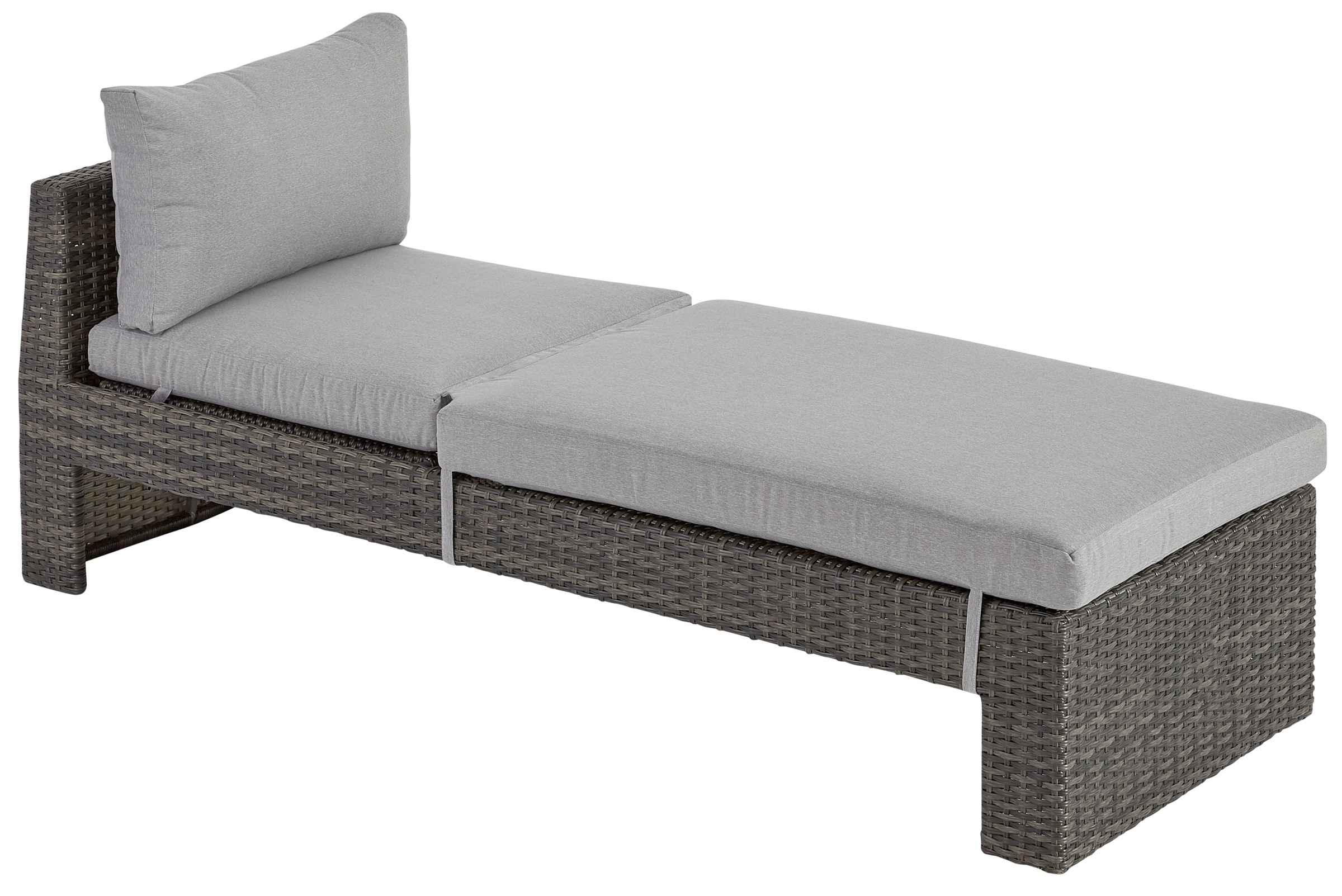 KONIFERA Gartenlounge-Set »Parga«, (Set, 4 tlg.: 2x Sofa, 2x Tisch), verstellbares Kopfteil, inkl. Auflagen