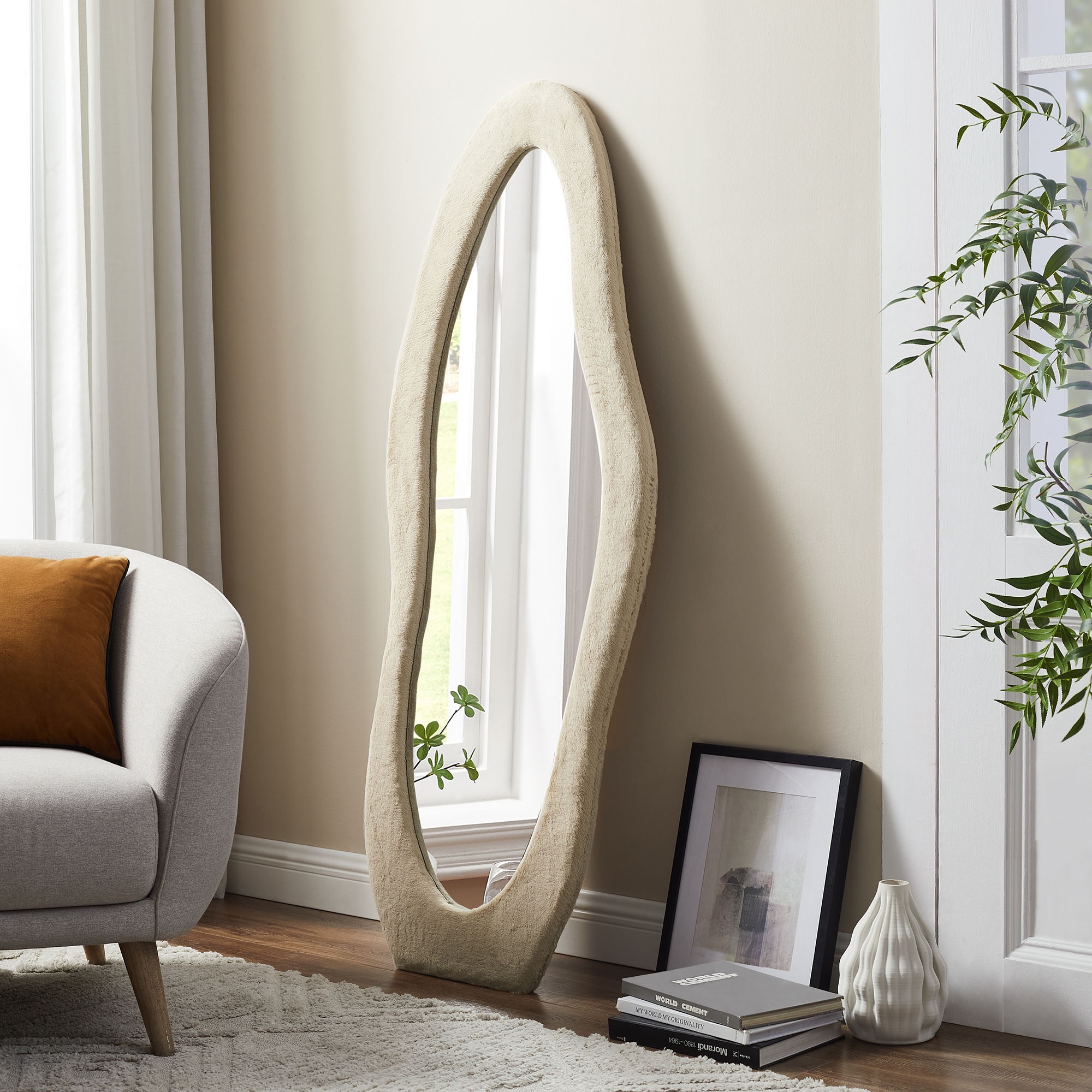 SalesFever Ganzkörperspiegel »Bristol Spiegel, Höhe 160 cm«, (1 St.), Welle günstig online kaufen