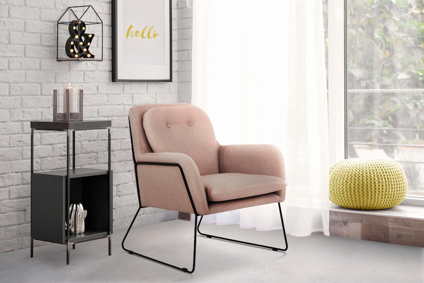 ATLANTIC home collection Sessel »Kimmy«, mit Chenille-Bezug, frei im Raum  stellbar, hoher Sitzkomfort auf Rechnung bestellen