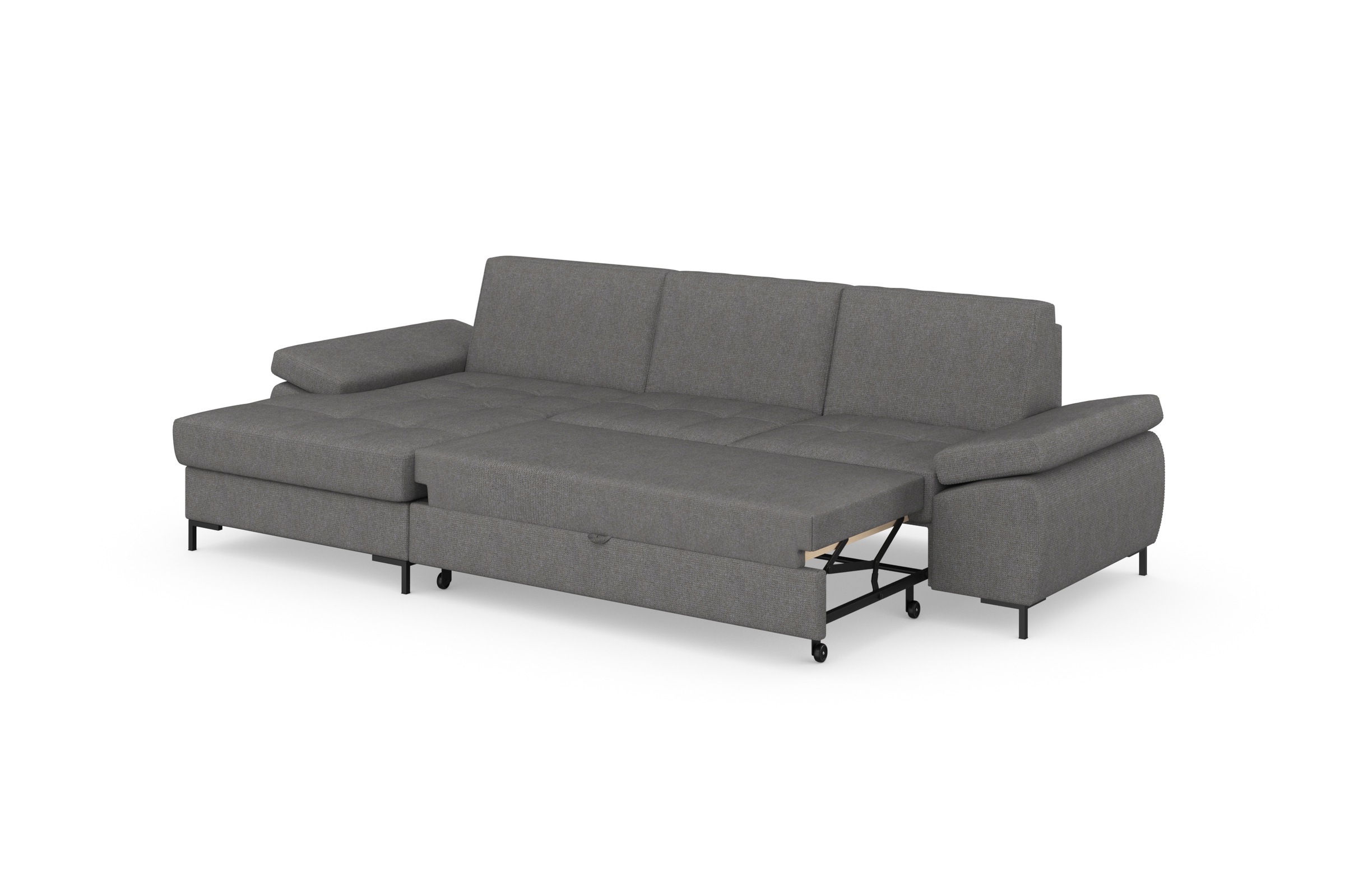 DOMO collection Ecksofa »Capelo L-Form«, mit Armteilverstellung, wahlweise mit Bettfunktion, Federkern