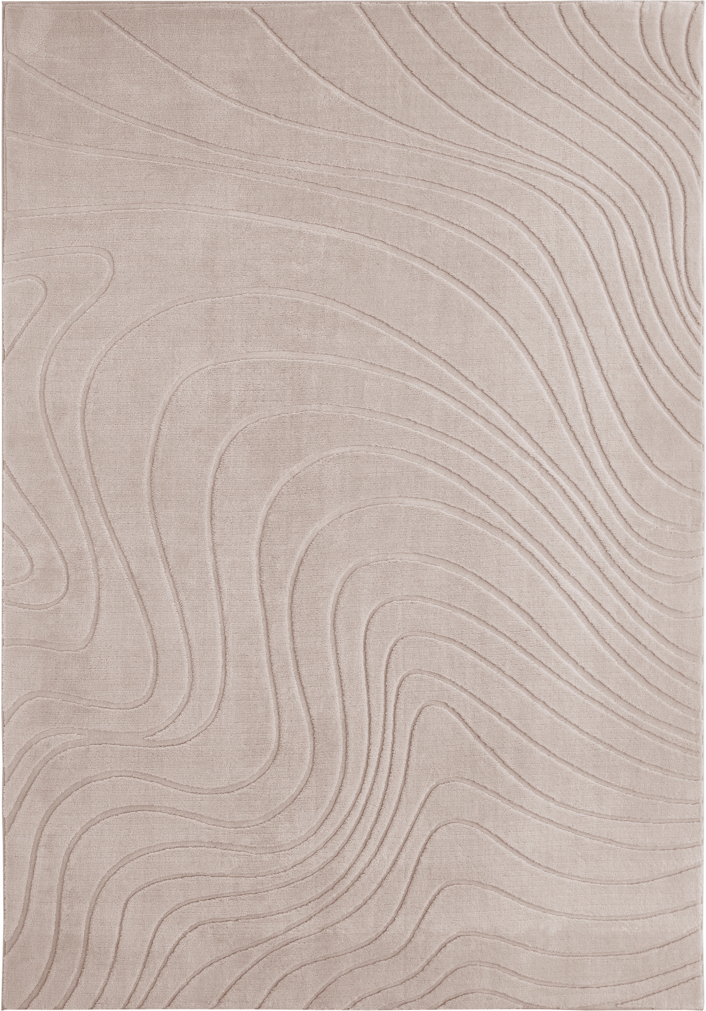Andiamo Teppich »Dale«, rechteckig, 10 mm Höhe, Uni Farben, Hoch-Tief-Struktur, Carving-Effekt, Wohnzimmer