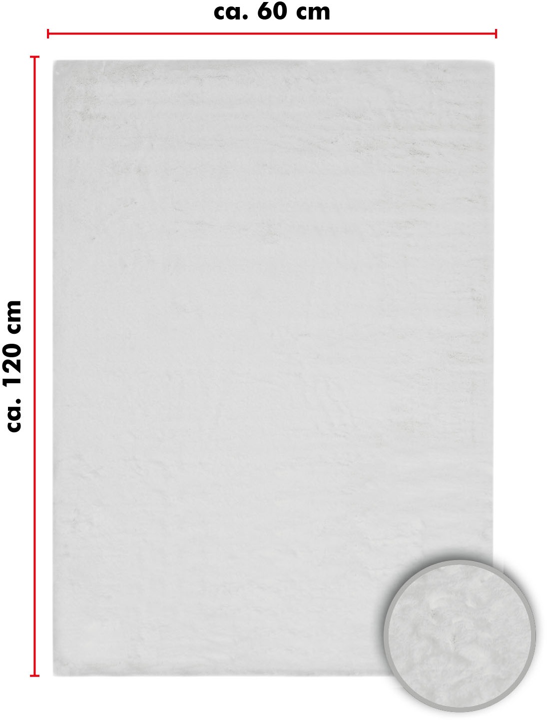 LUXOR living Fellteppich »Novara«, rechteckig, 30 mm Höhe, Kunstfell, Kaninchenfell-Haptik, besonders weicher Hochflor